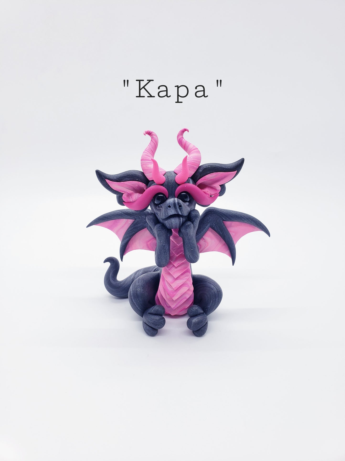 "Kapa" DISCOUNTED black marble dragon baby