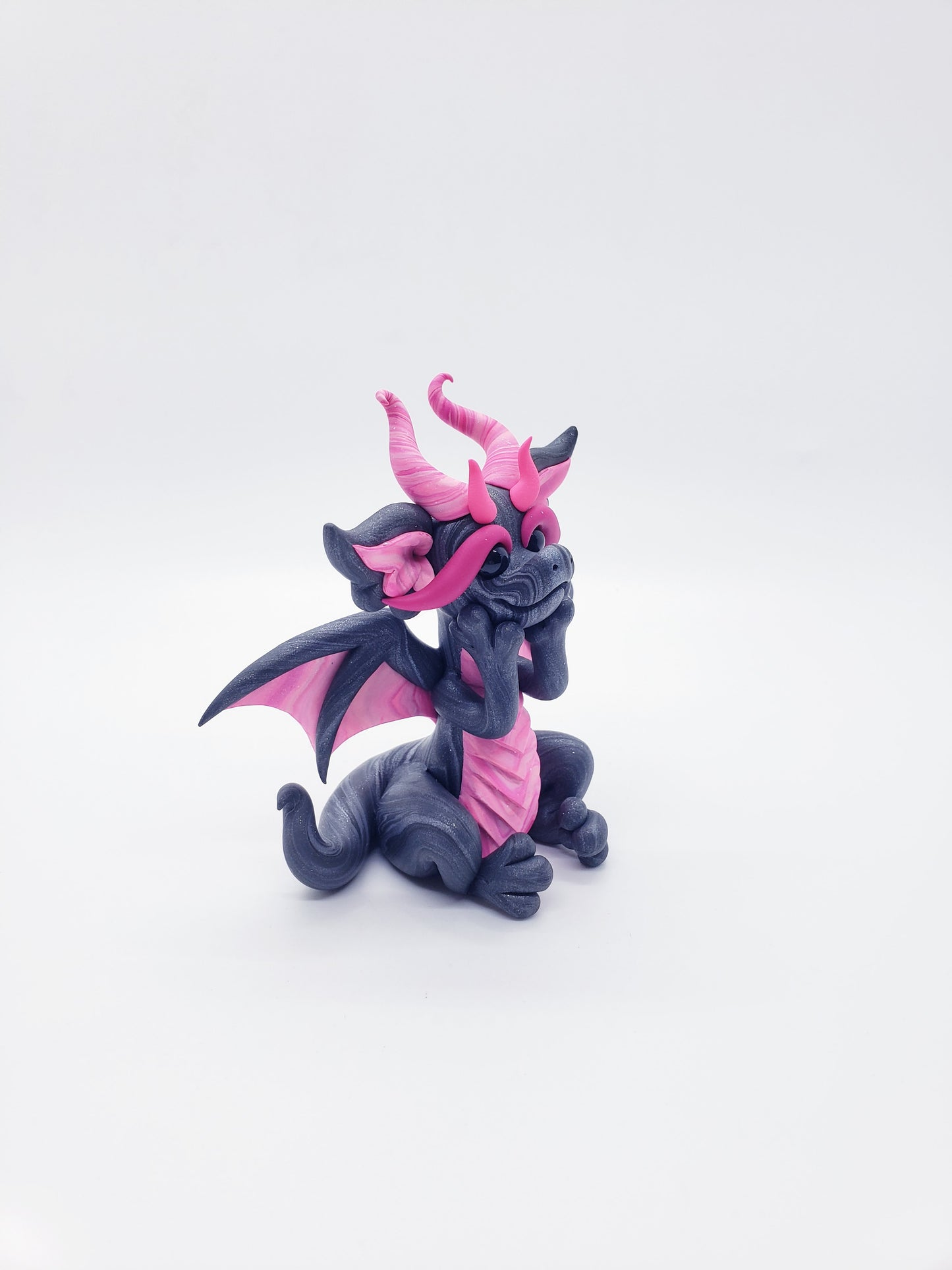 "Kapa" DISCOUNTED black marble dragon baby