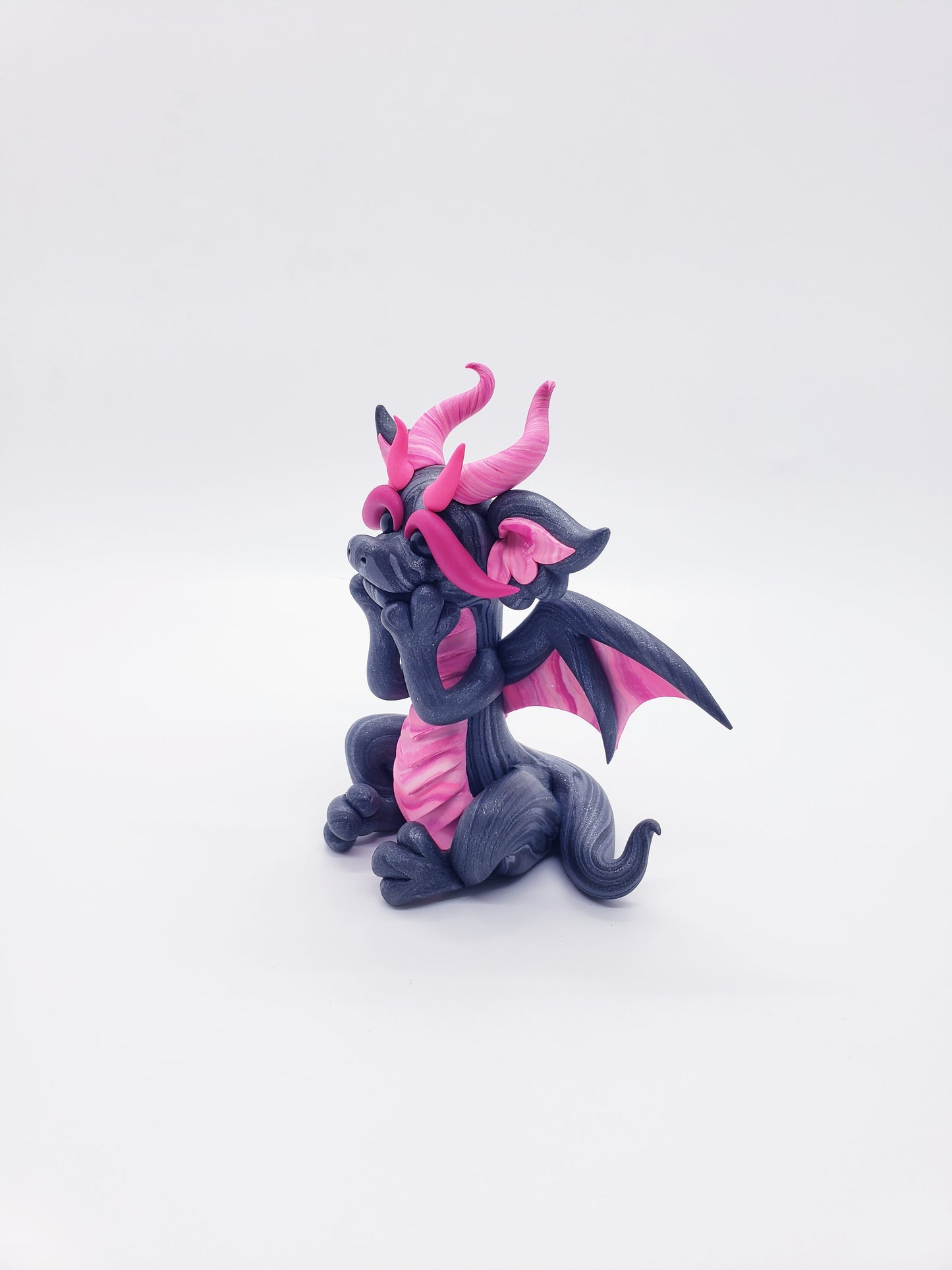 "Kapa" black marble dragon baby