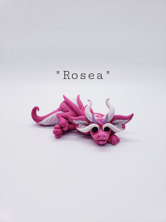 "Rosea" DISCOUNTED pink marble dragon baby