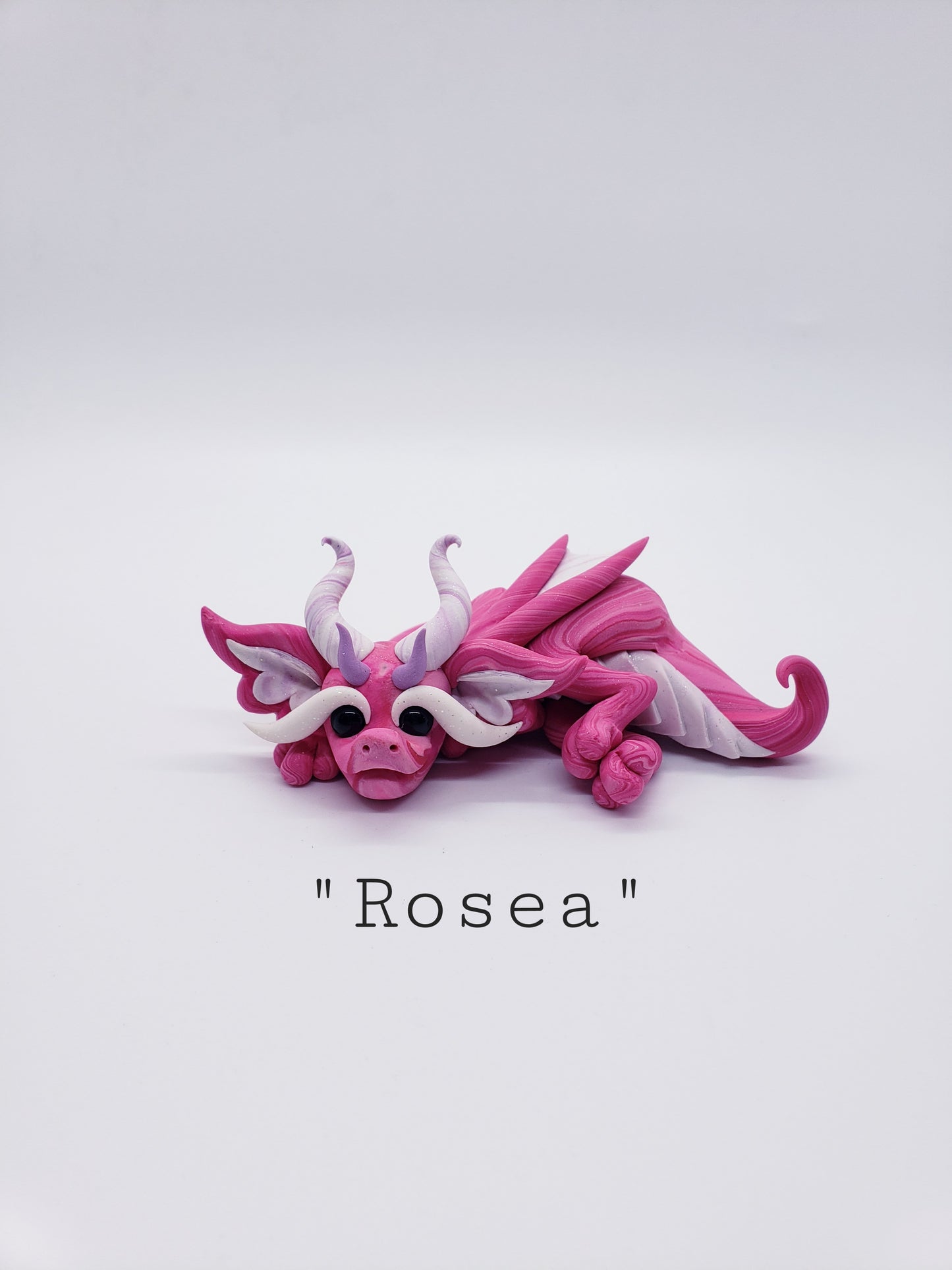 "Rosea" DISCOUNTED pink marble dragon baby