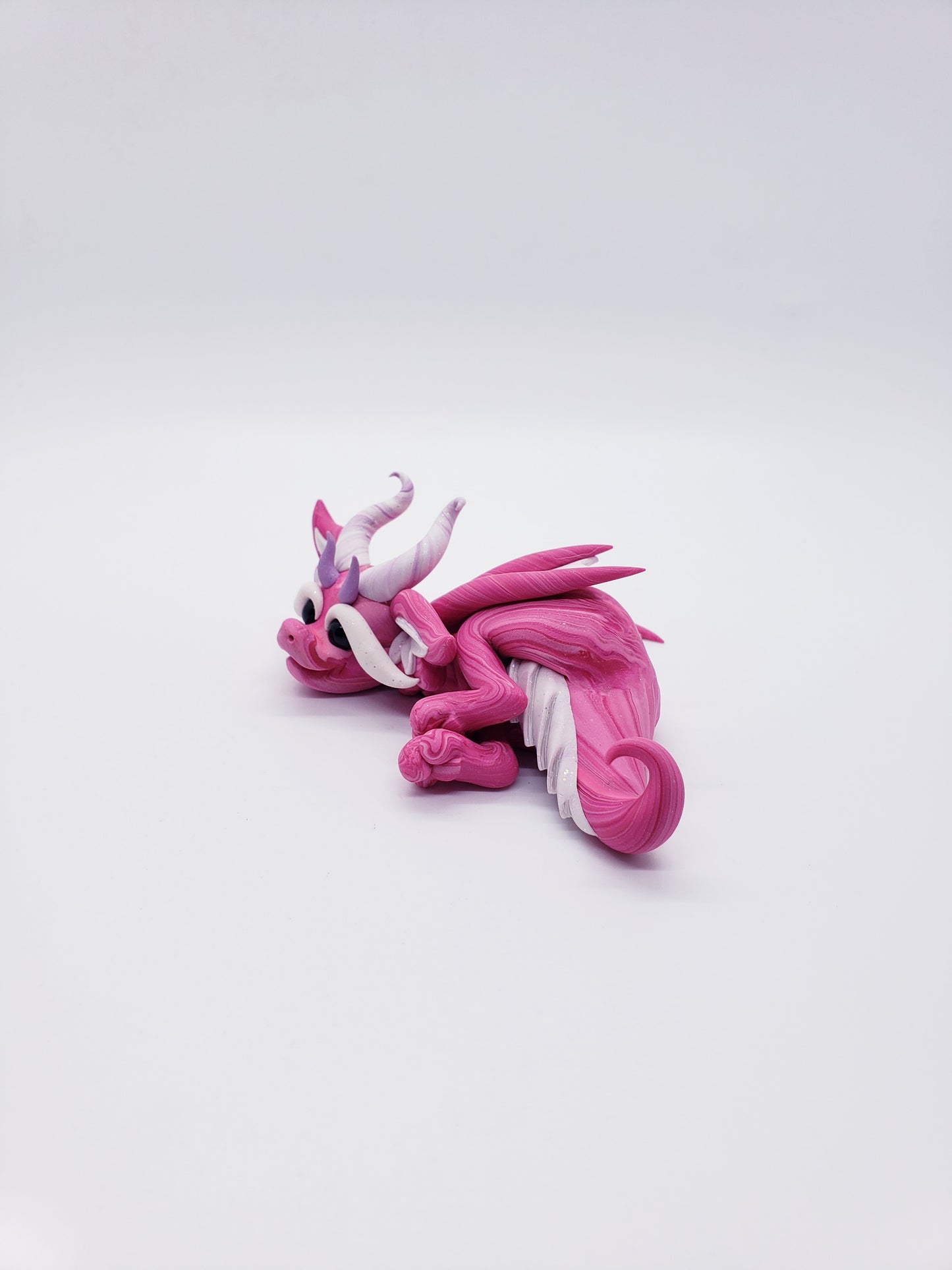 "Rosea" DISCOUNTED pink marble dragon baby