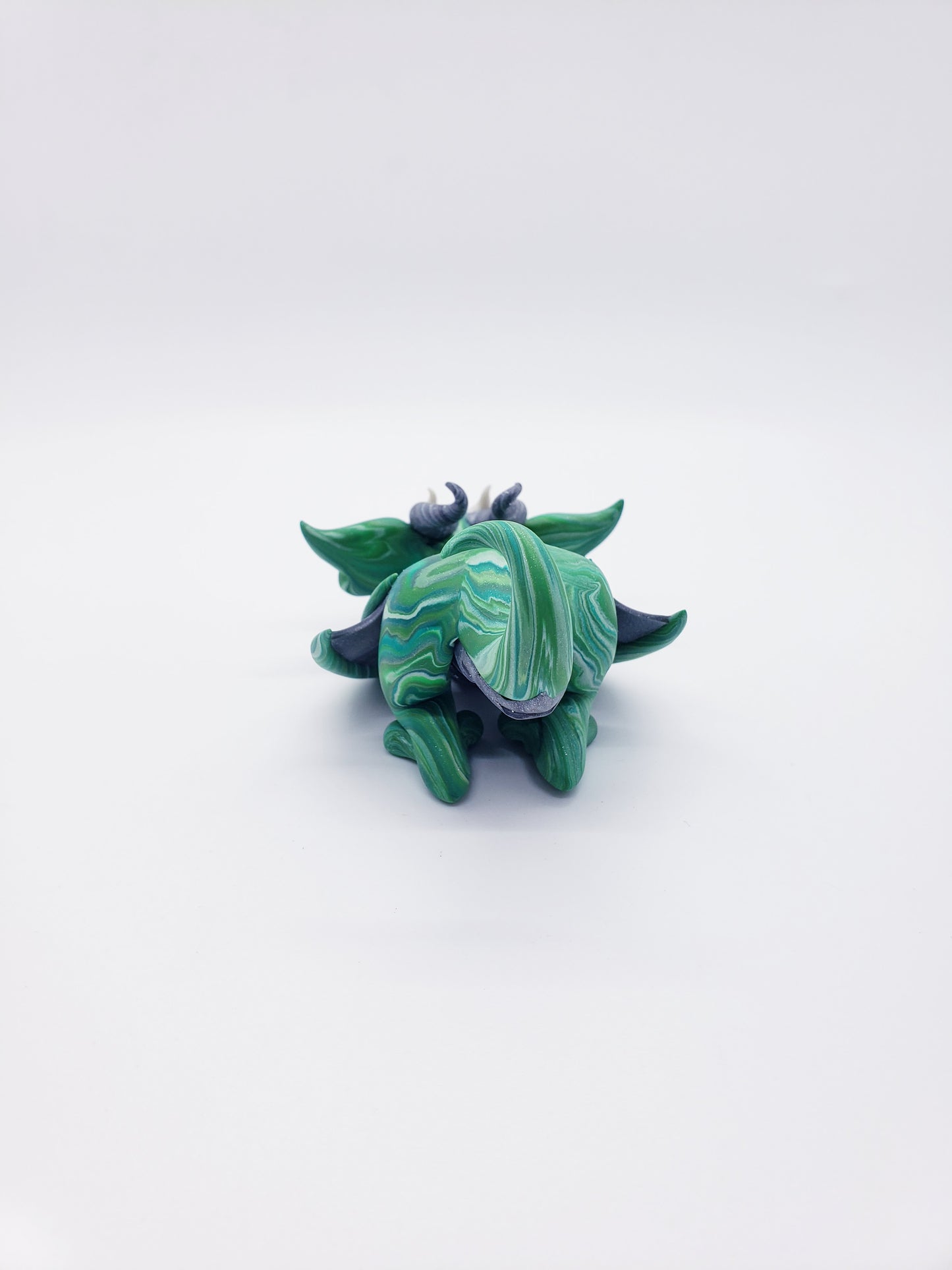 "Wyrdd" green marble dragon baby