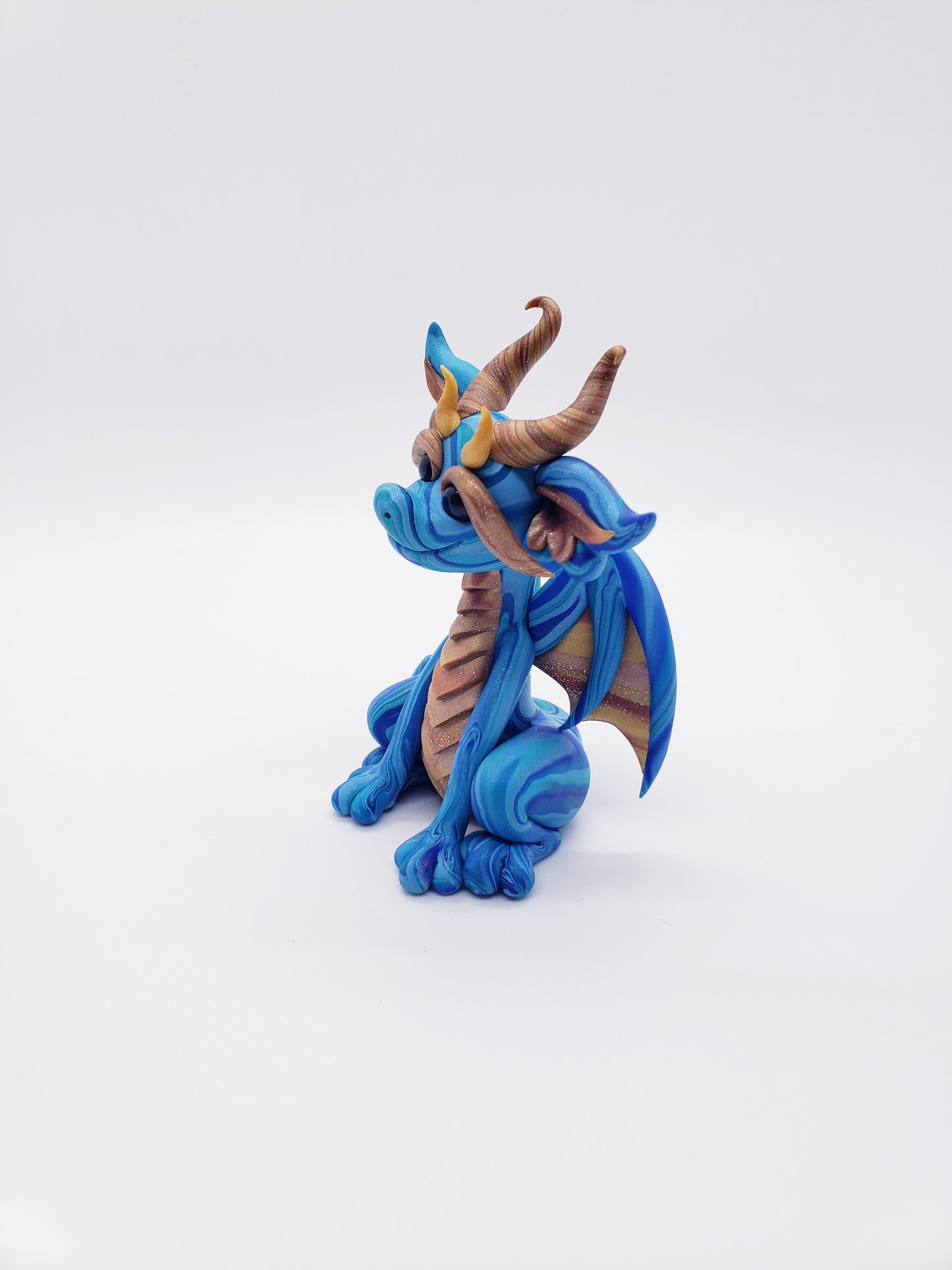 "Zils" blue marble dragon baby