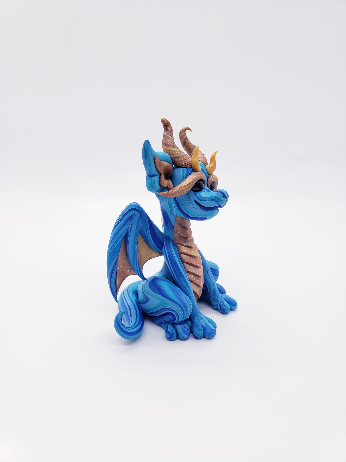 "Zils" blue marble dragon baby