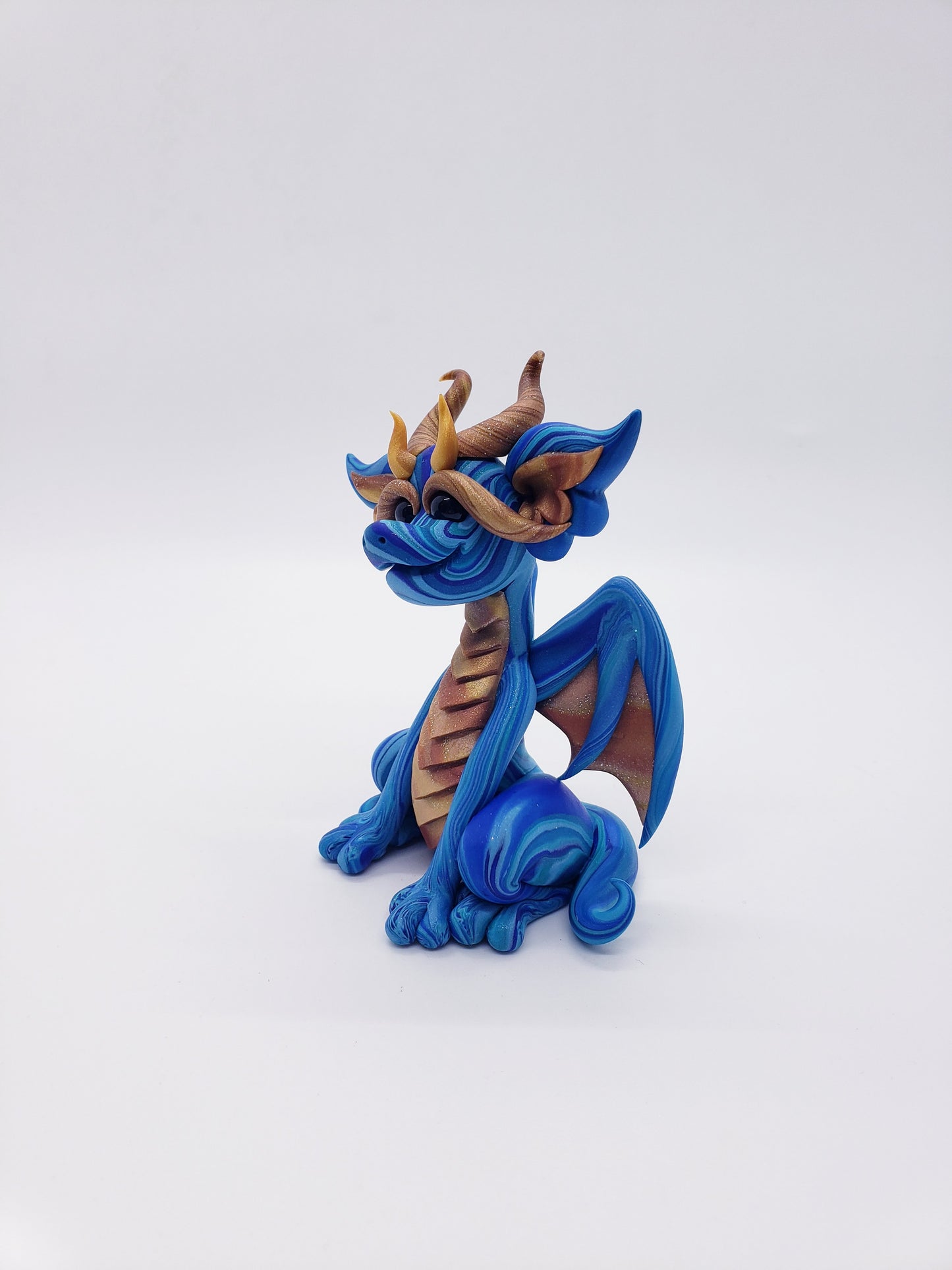 "Zils" blue marble dragon baby