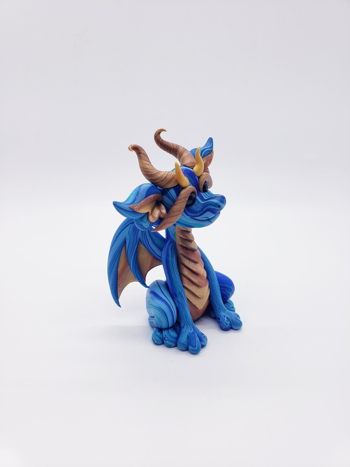 "Zils" blue marble dragon baby