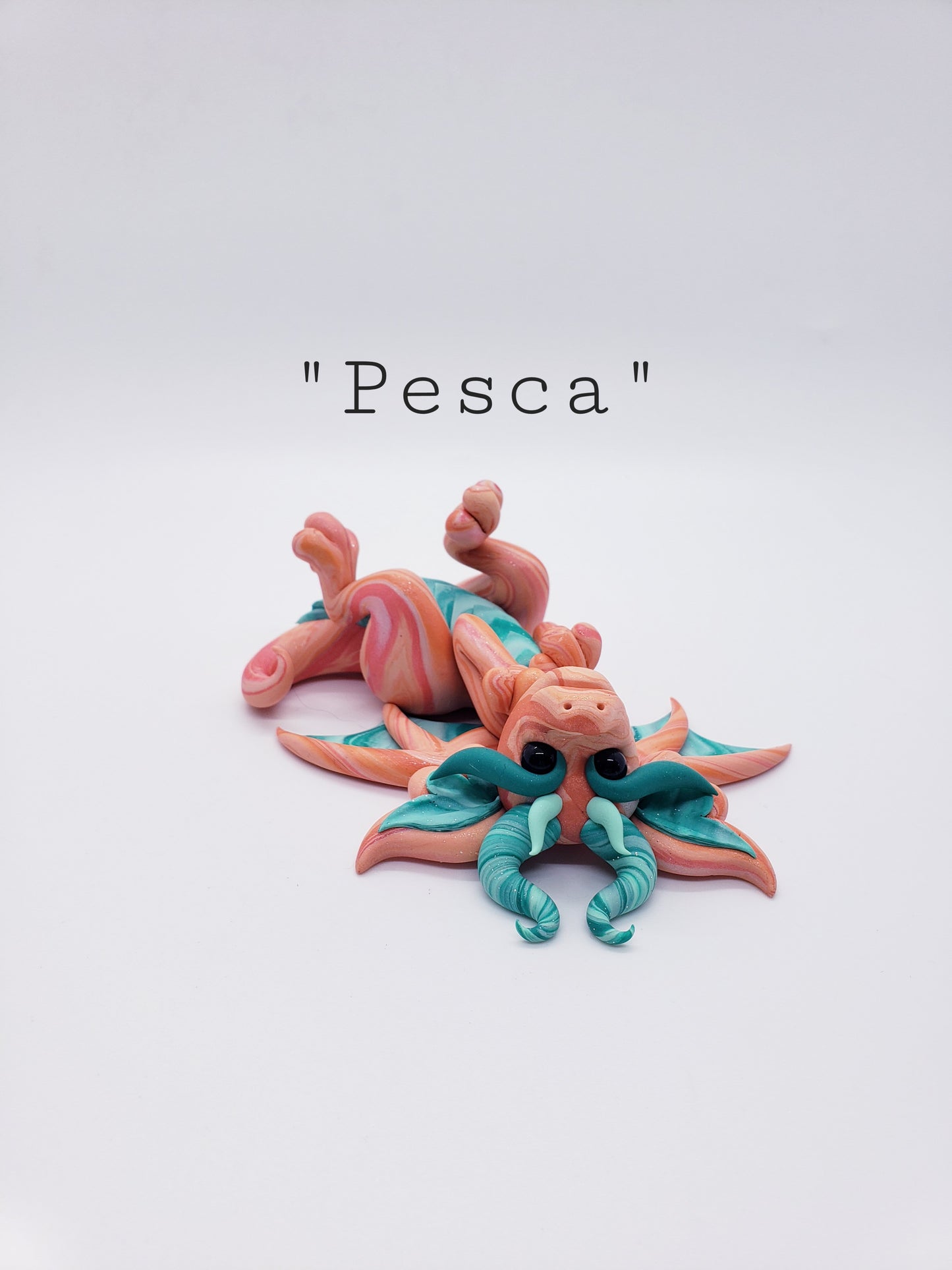 "Pesca" DISCOUNTED peach marble dragon baby