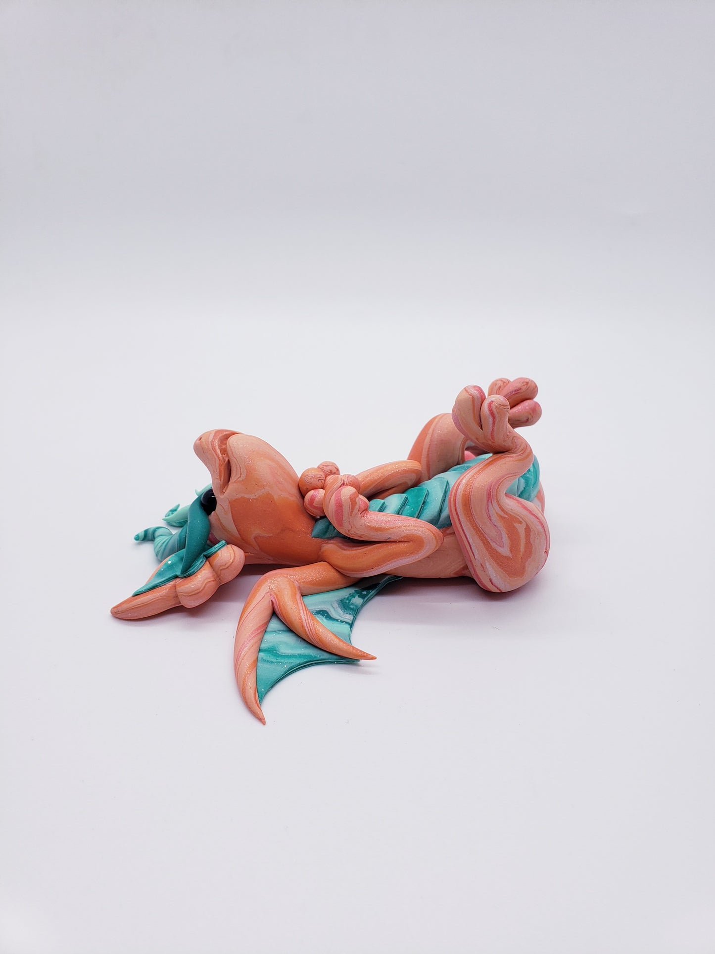 "Pesca" DISCOUNTED peach marble dragon baby