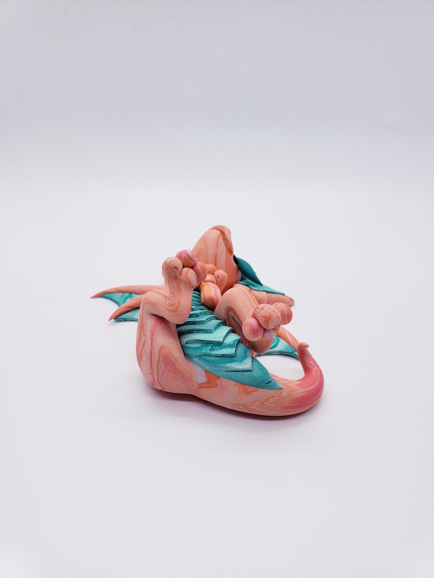 "Pesca" DISCOUNTED peach marble dragon baby