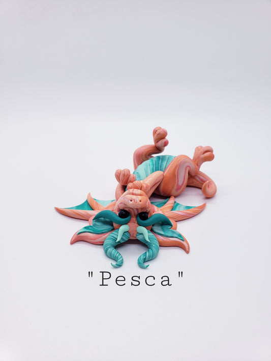 "Pesca" peach marble dragon baby