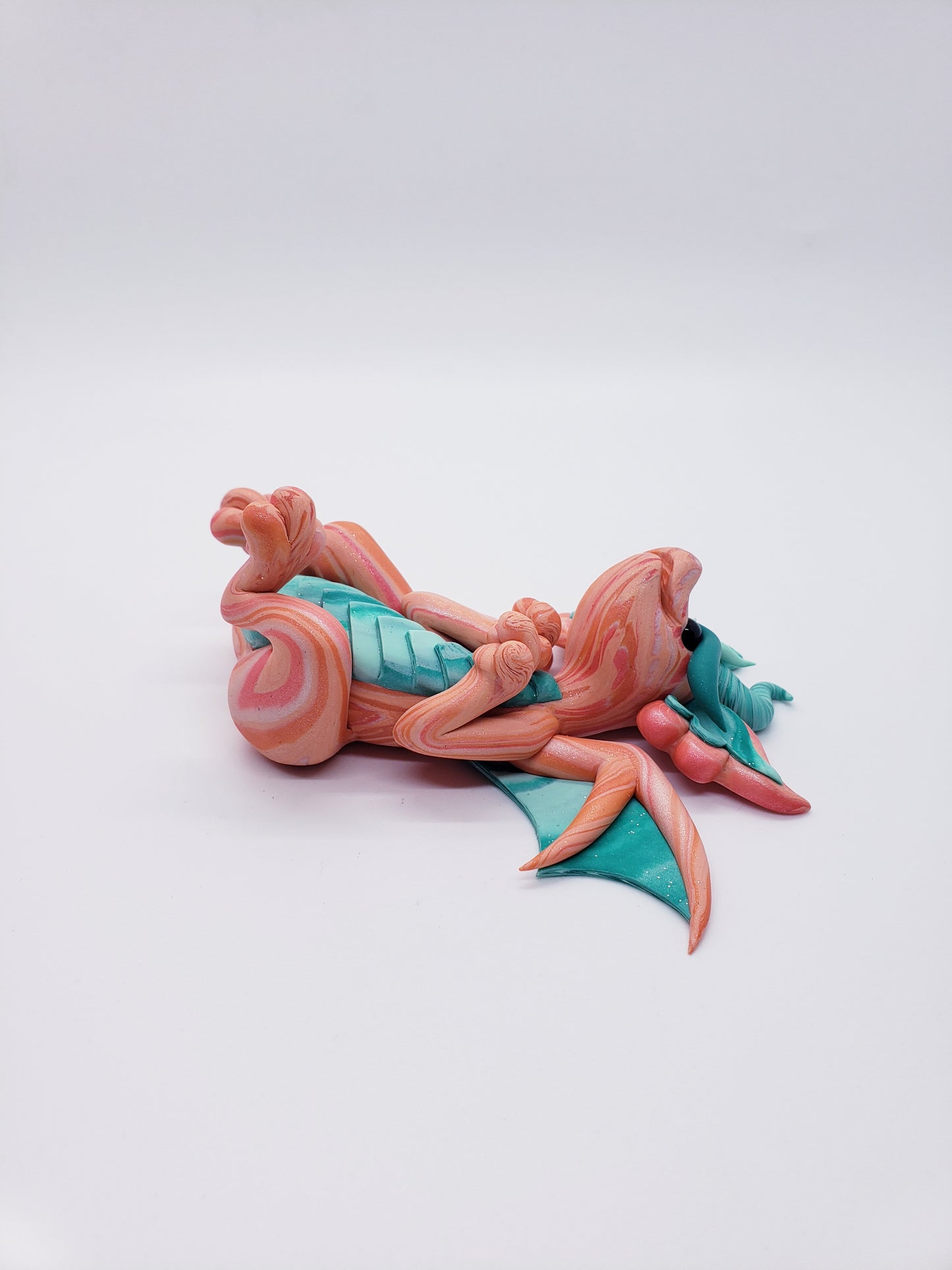 "Pesca" peach marble dragon baby