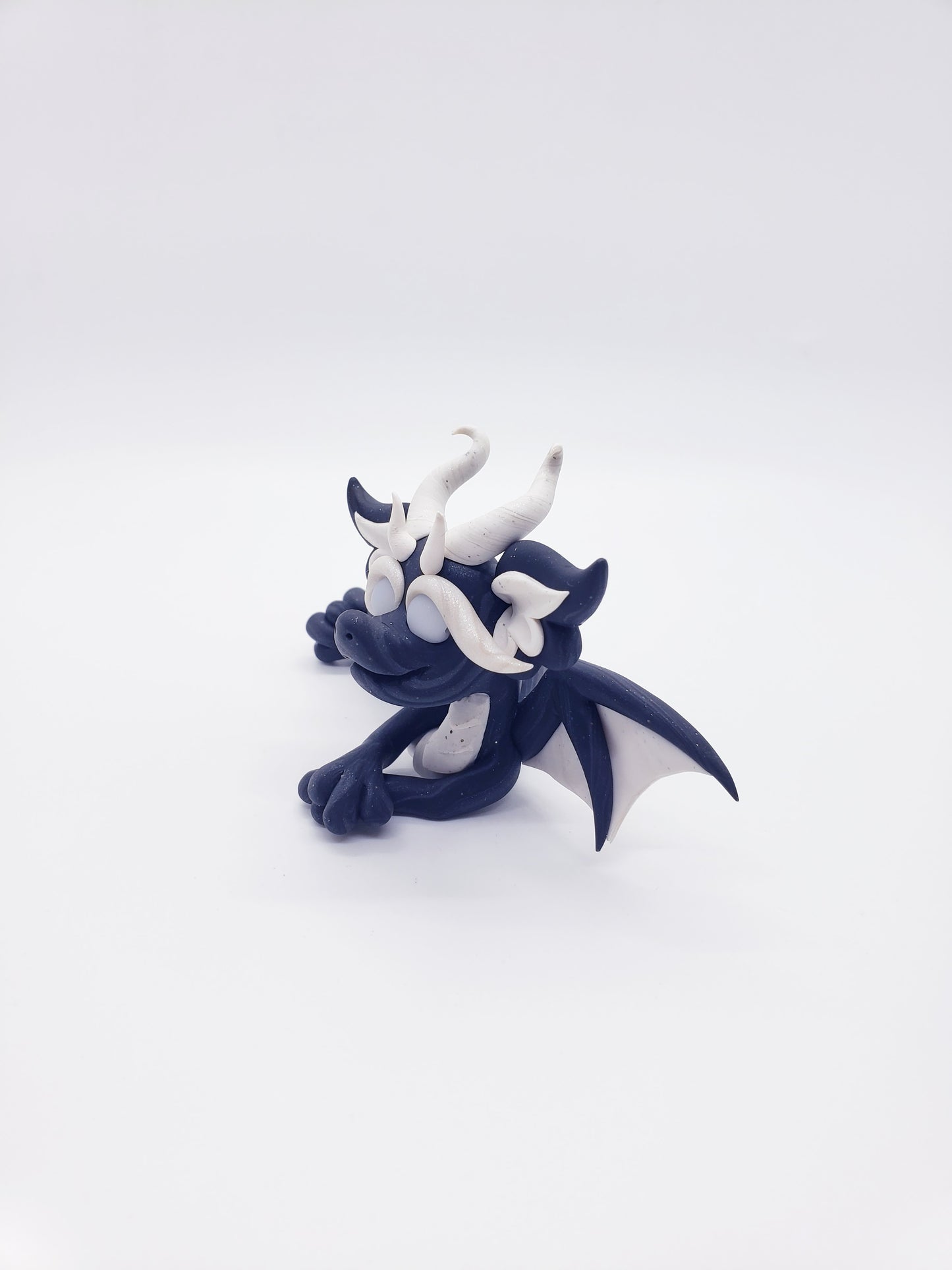 "Noir" DISCOUNTED black marble dragon baby