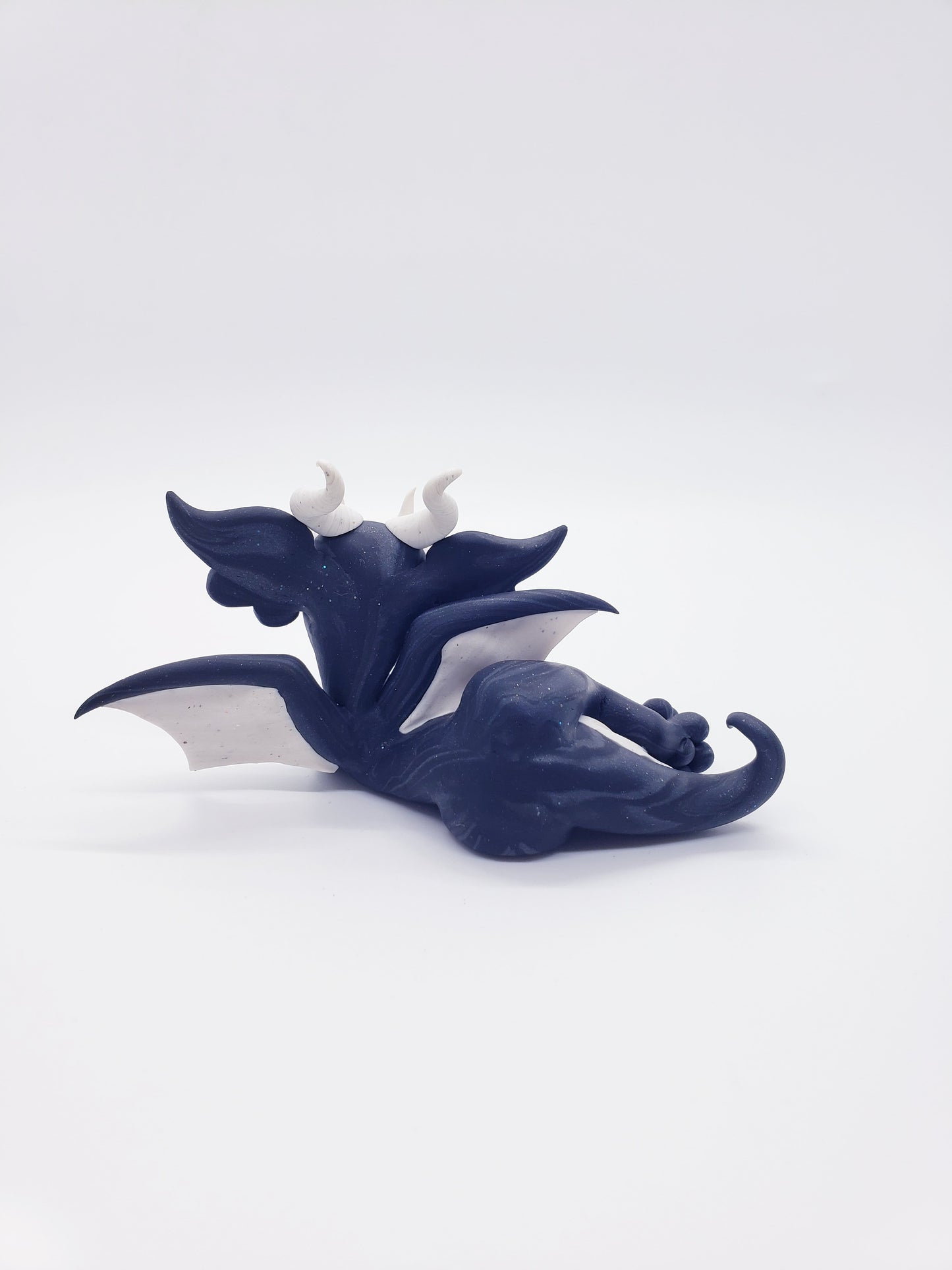 "Noir" DISCOUNTED black marble dragon baby