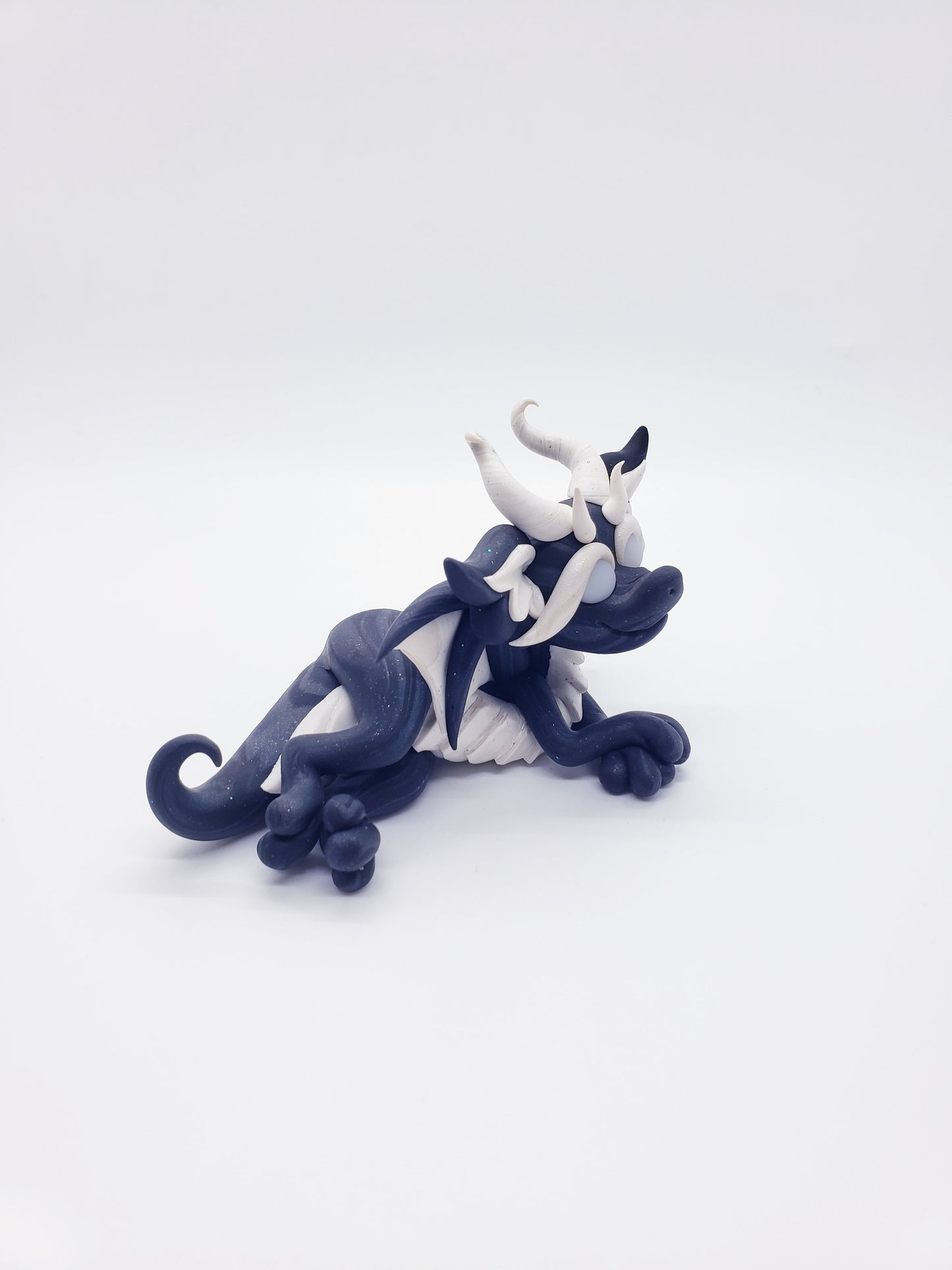 "Noir" DISCOUNTED black marble dragon baby