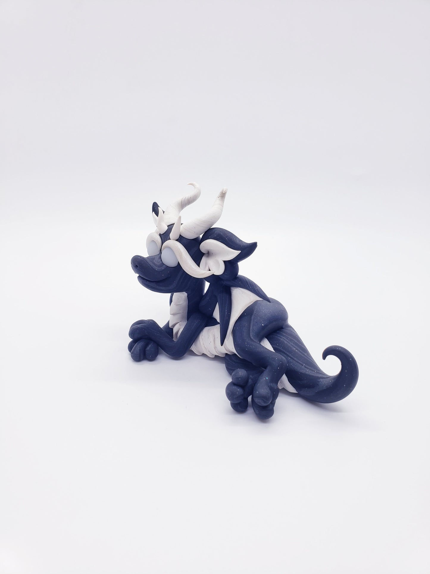 "Noir" DISCOUNTED black marble dragon baby