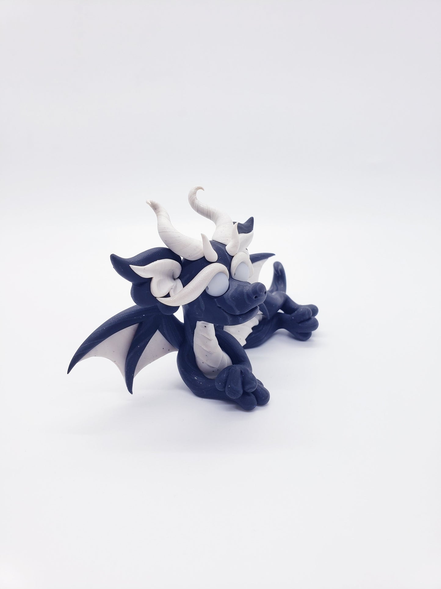 "Noir" DISCOUNTED black marble dragon baby