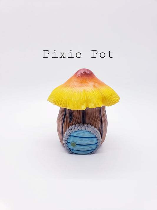 Pixie Pot Yellow Mushroom Jar