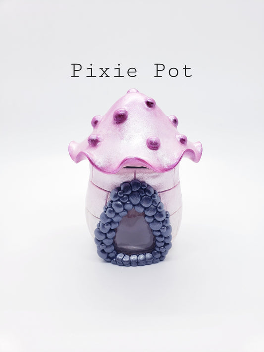 Pixie Pot Pink Mushroom Jar