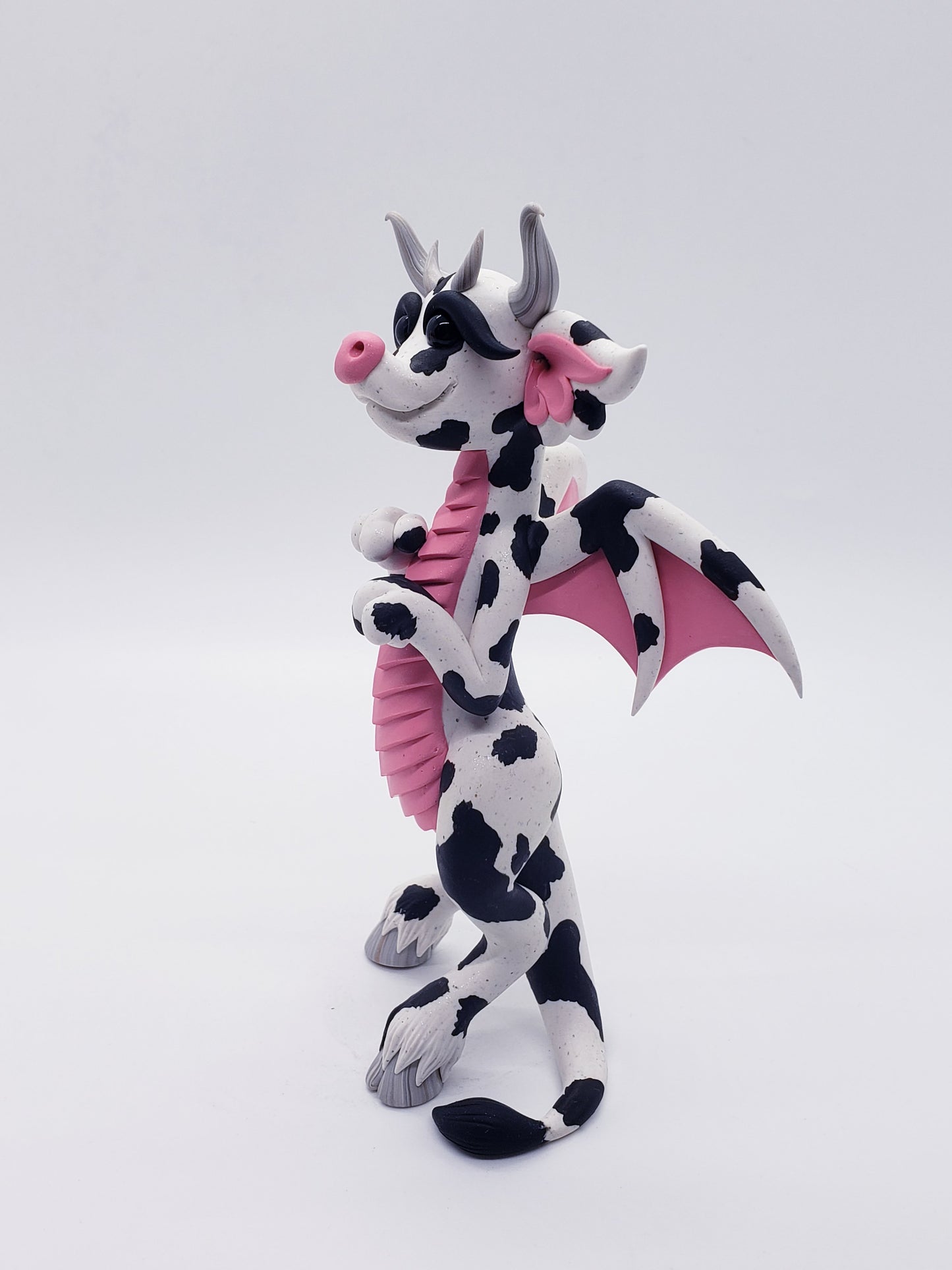 "Clarabelle" dairy cow dragon sculpture