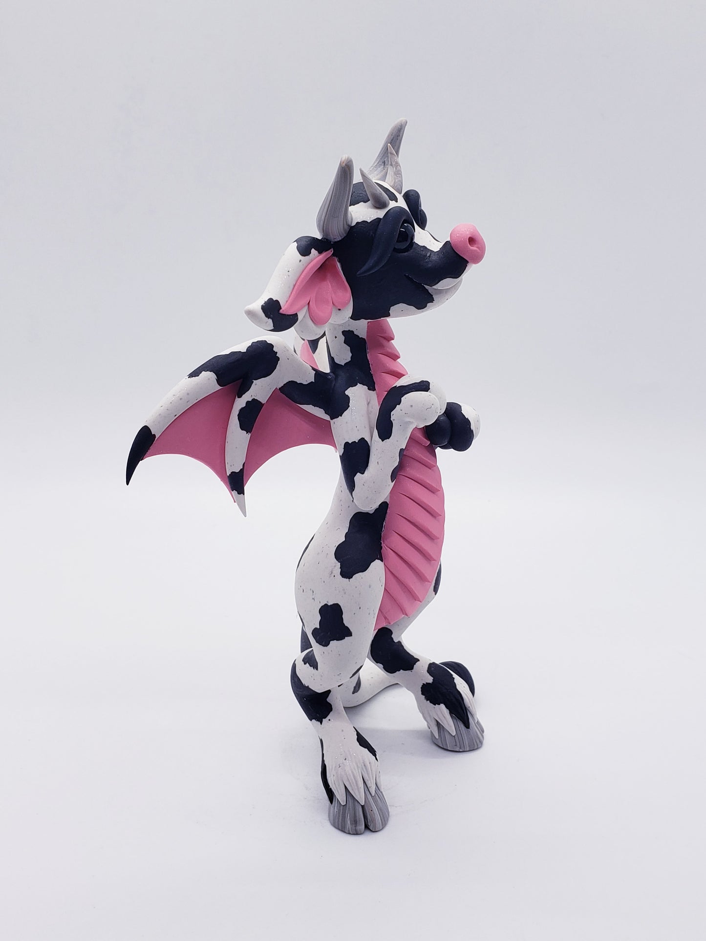 "Clarabelle" dairy cow dragon sculpture