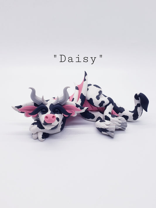 "Daisy" dairy cow dragon sculpture