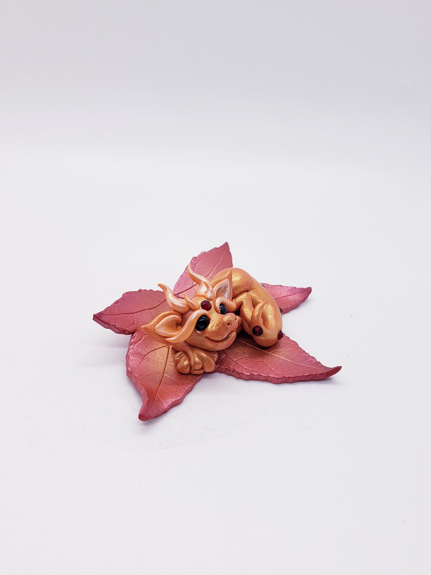 ""Leht" gold autumn leaf dragon baby