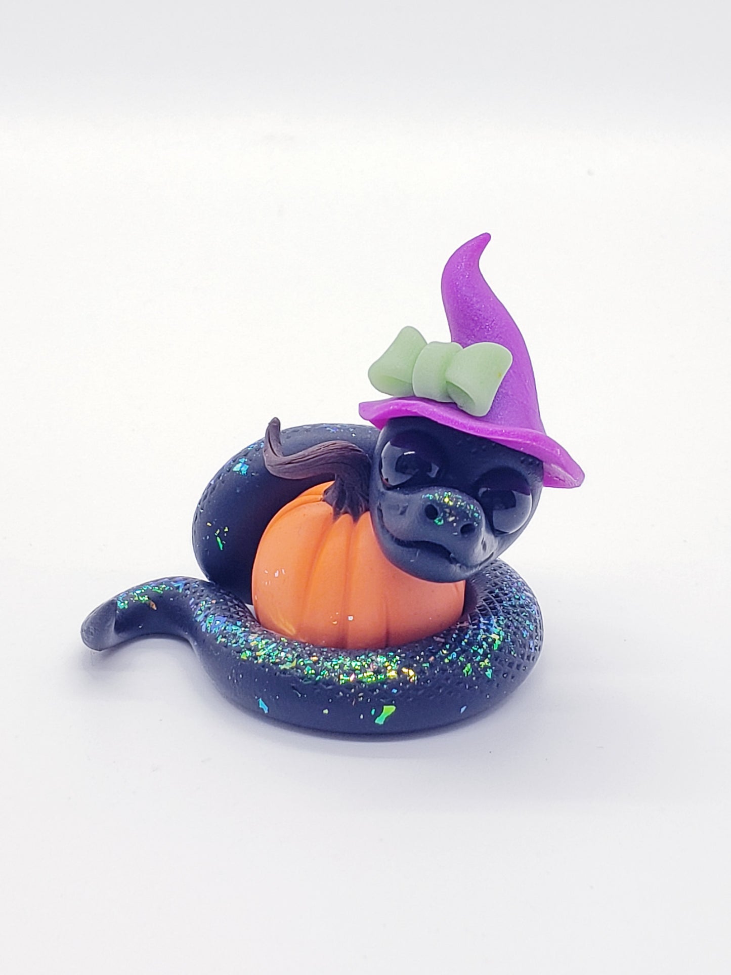 "Serp" black halloween snake sculpture