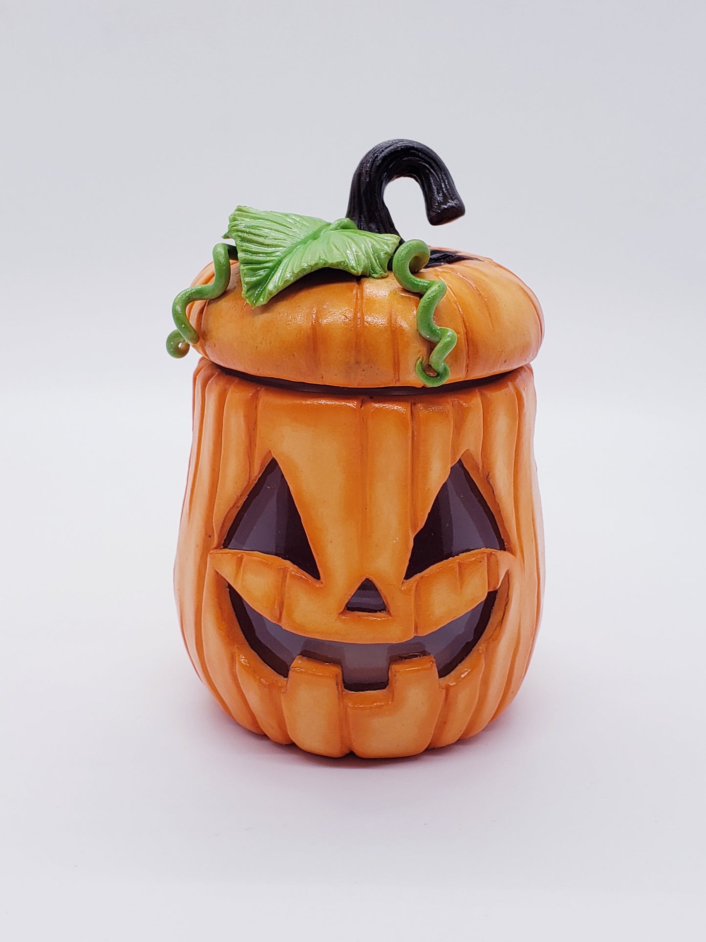 Jack-O-Lantern Pixie Pot Jar