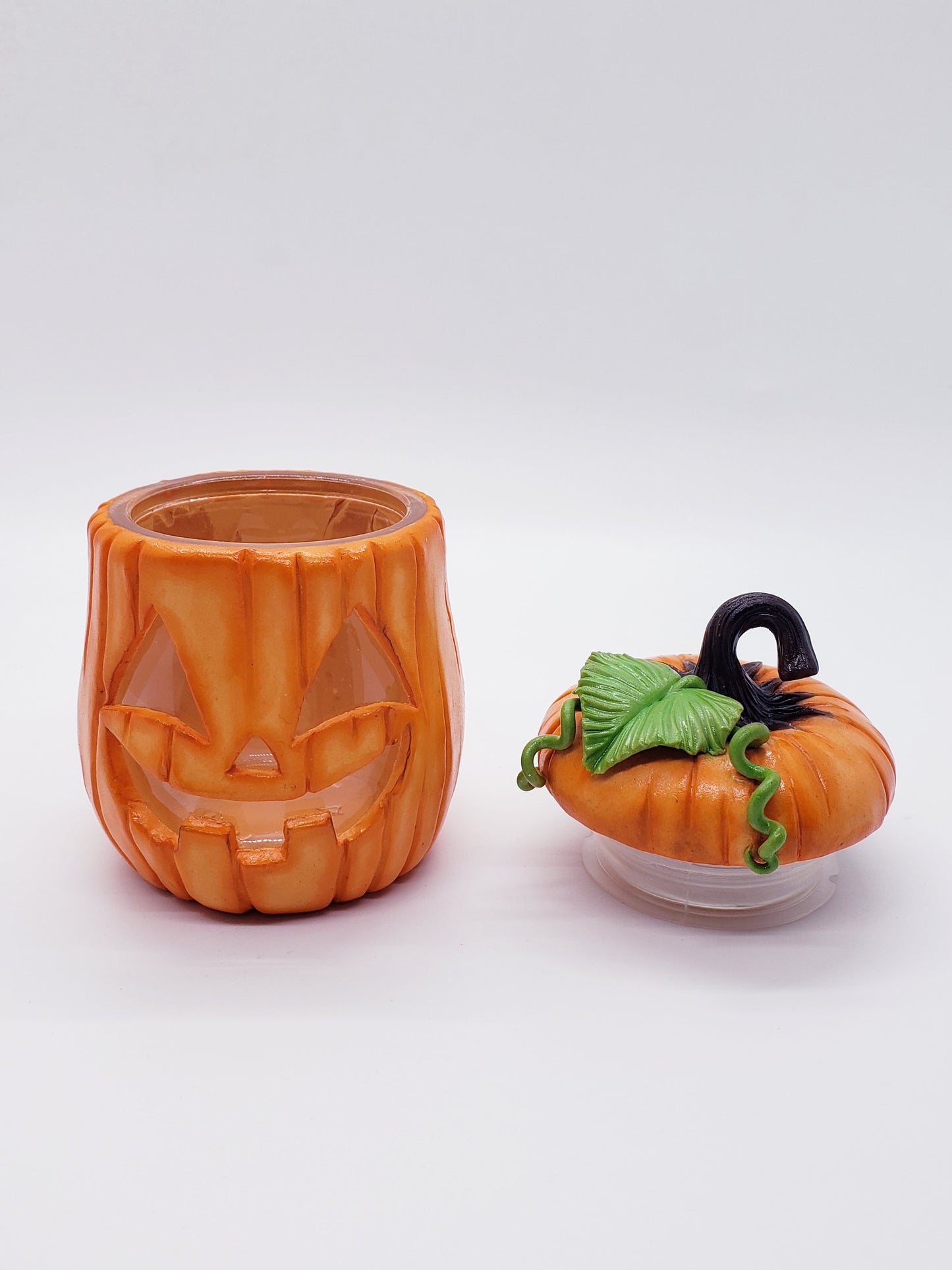 Jack-O-Lantern Pixie Pot Jar