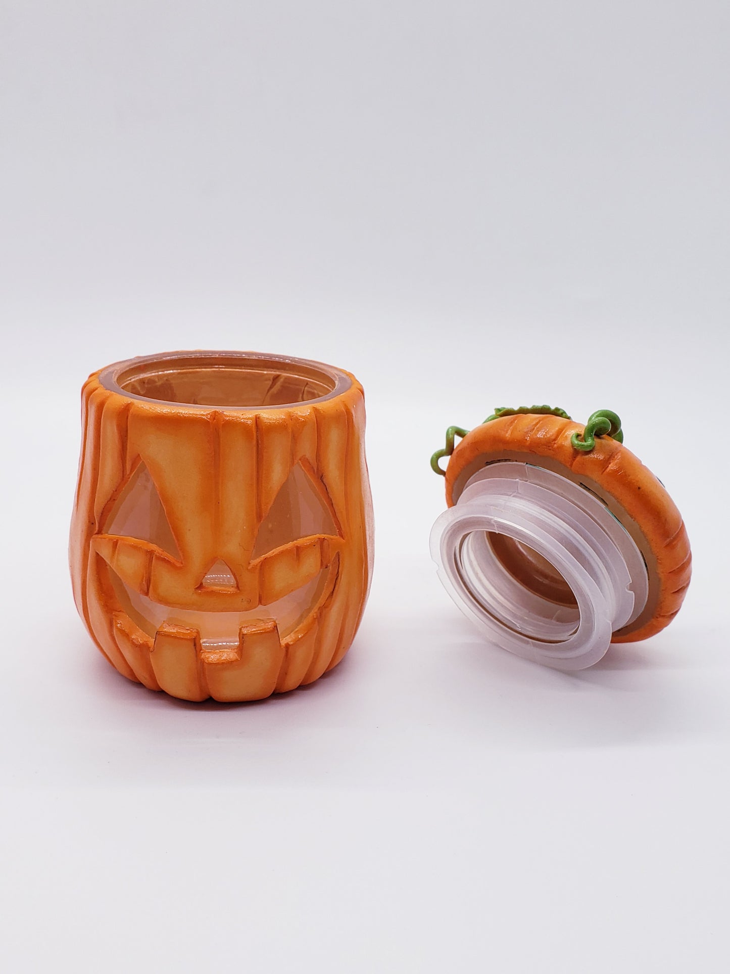 Jack-O-Lantern Pixie Pot Jar