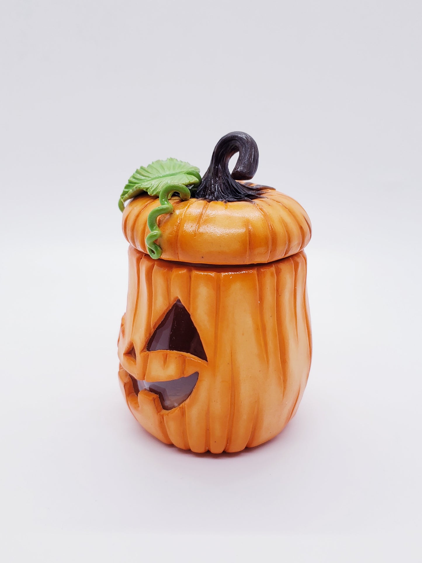 Jack-O-Lantern Pixie Pot Jar