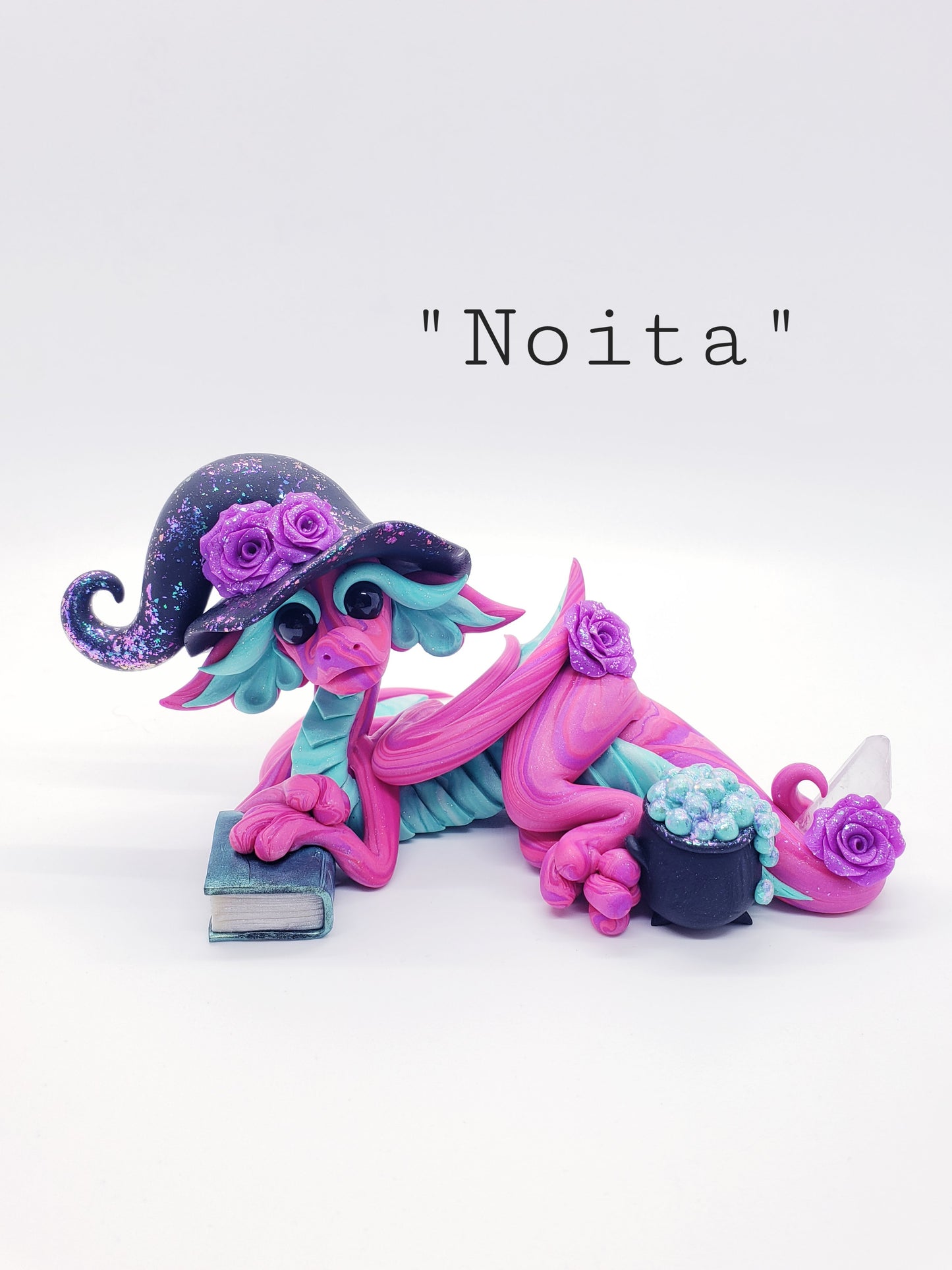 "Noita" pink witch dragon sculpture