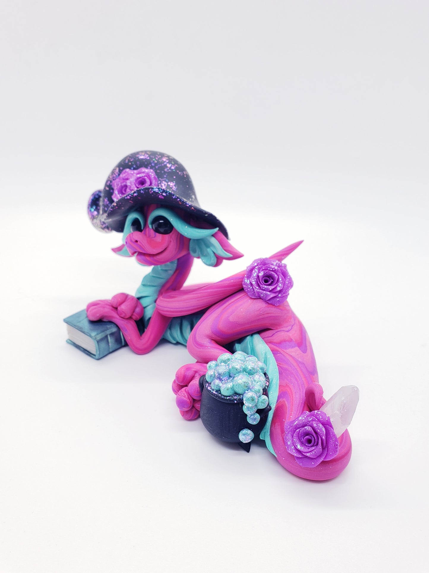 "Noita" pink witch dragon sculpture