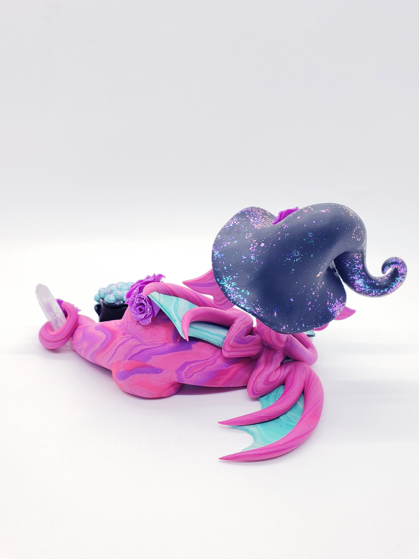 "Noita" pink witch dragon sculpture