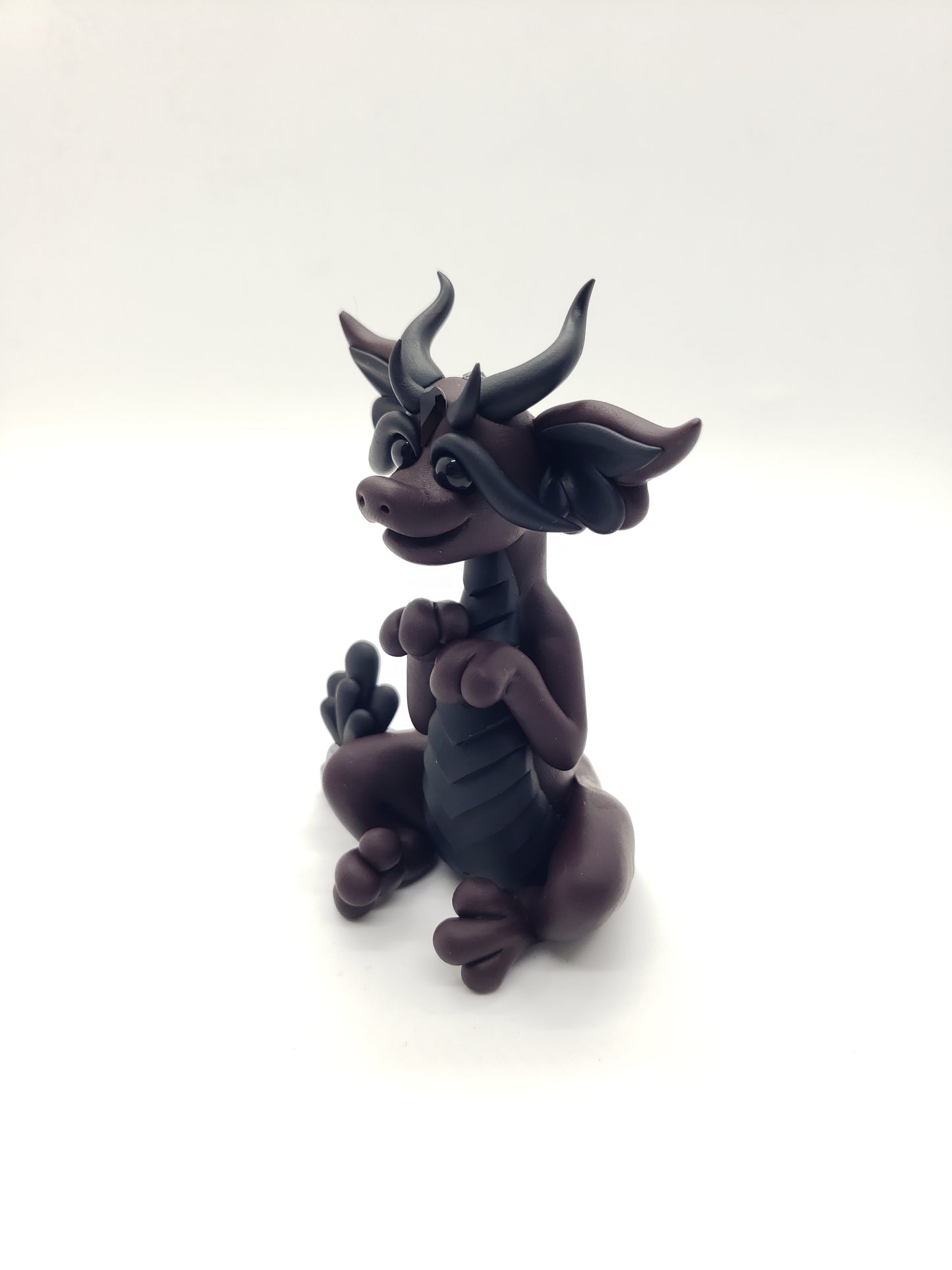 "Damien" red and black dragon baby sculpture