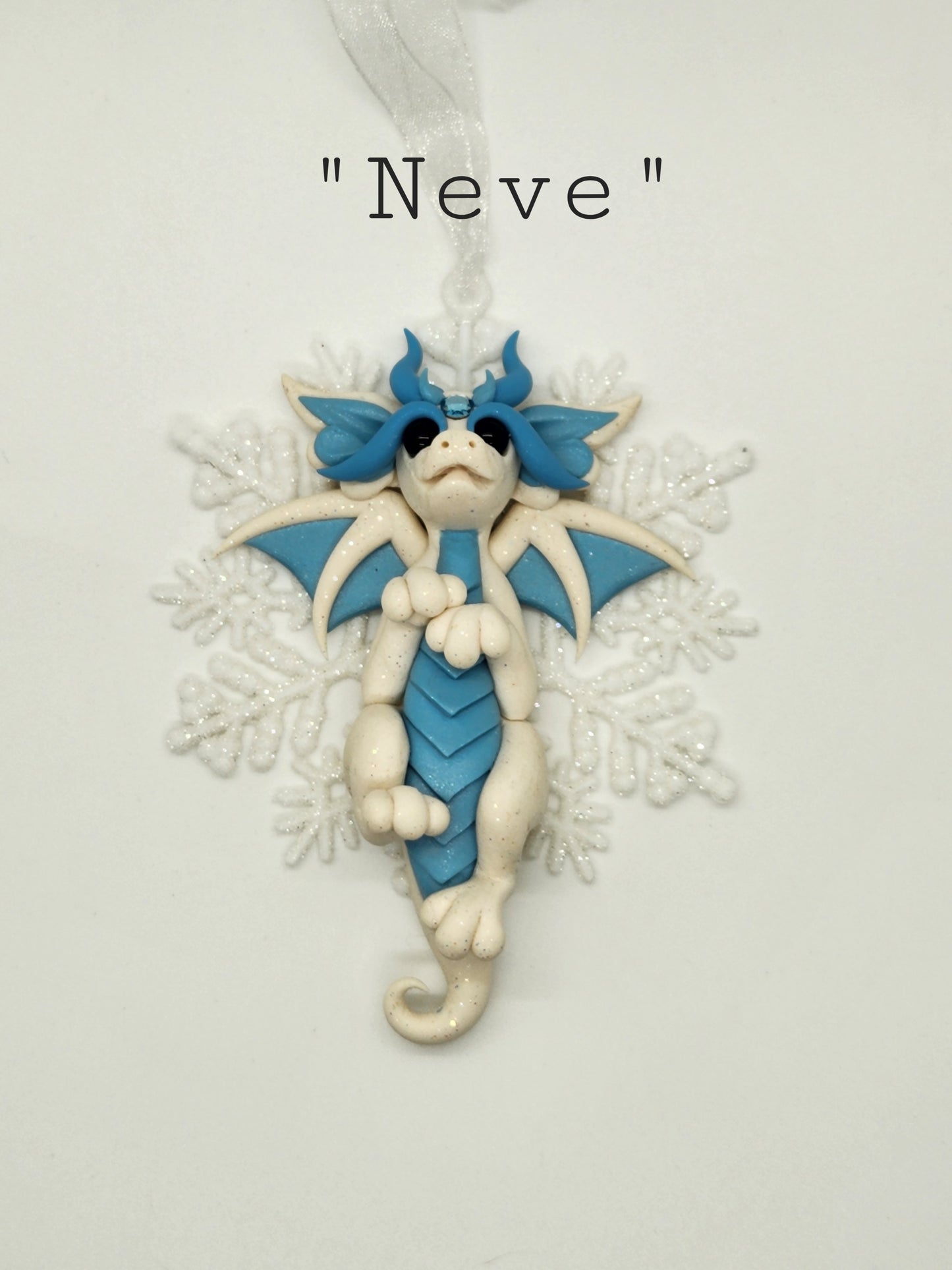 Snowflake dragon christmas yule tree ornament