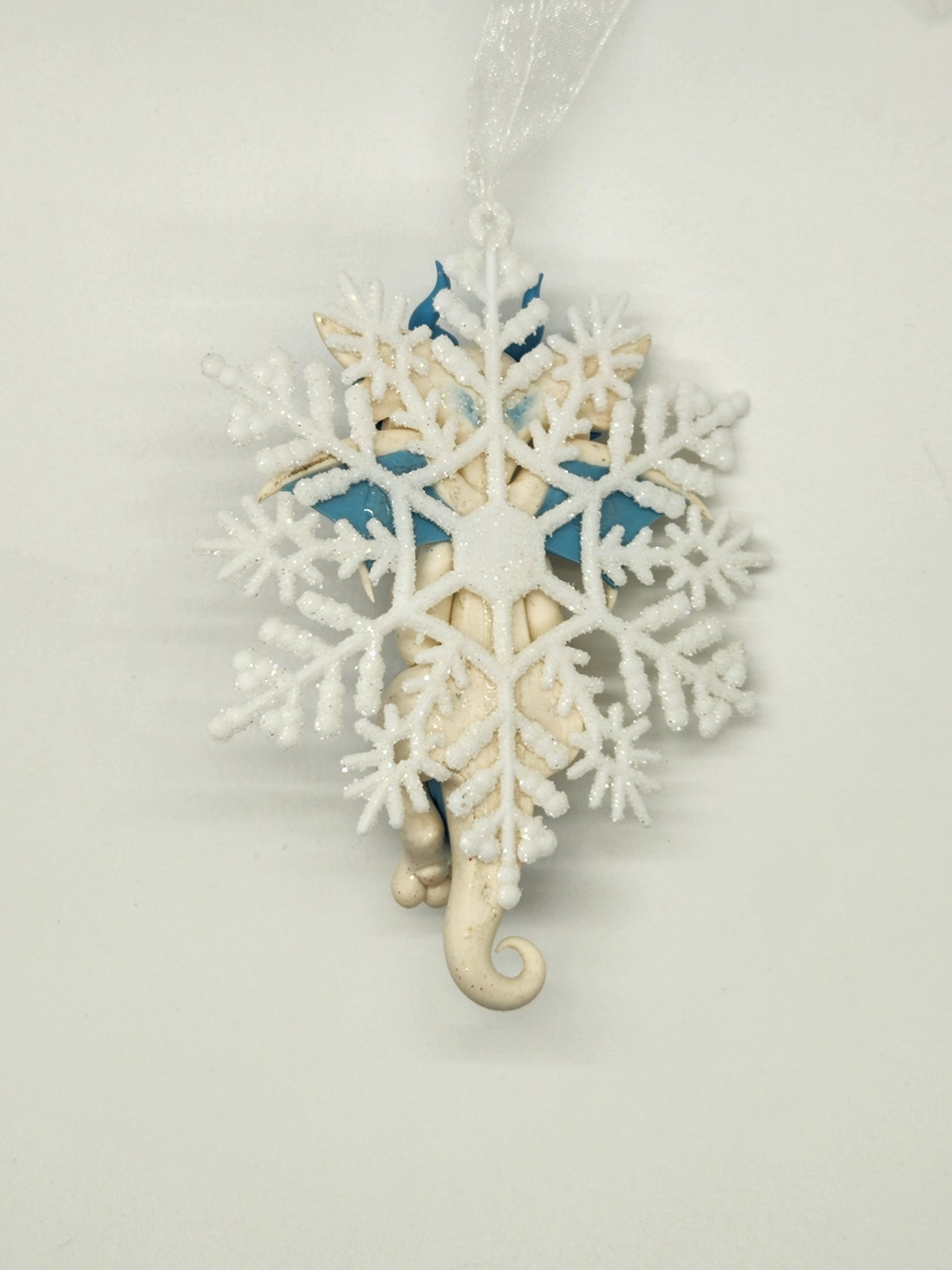 Snowflake dragon christmas yule tree ornament