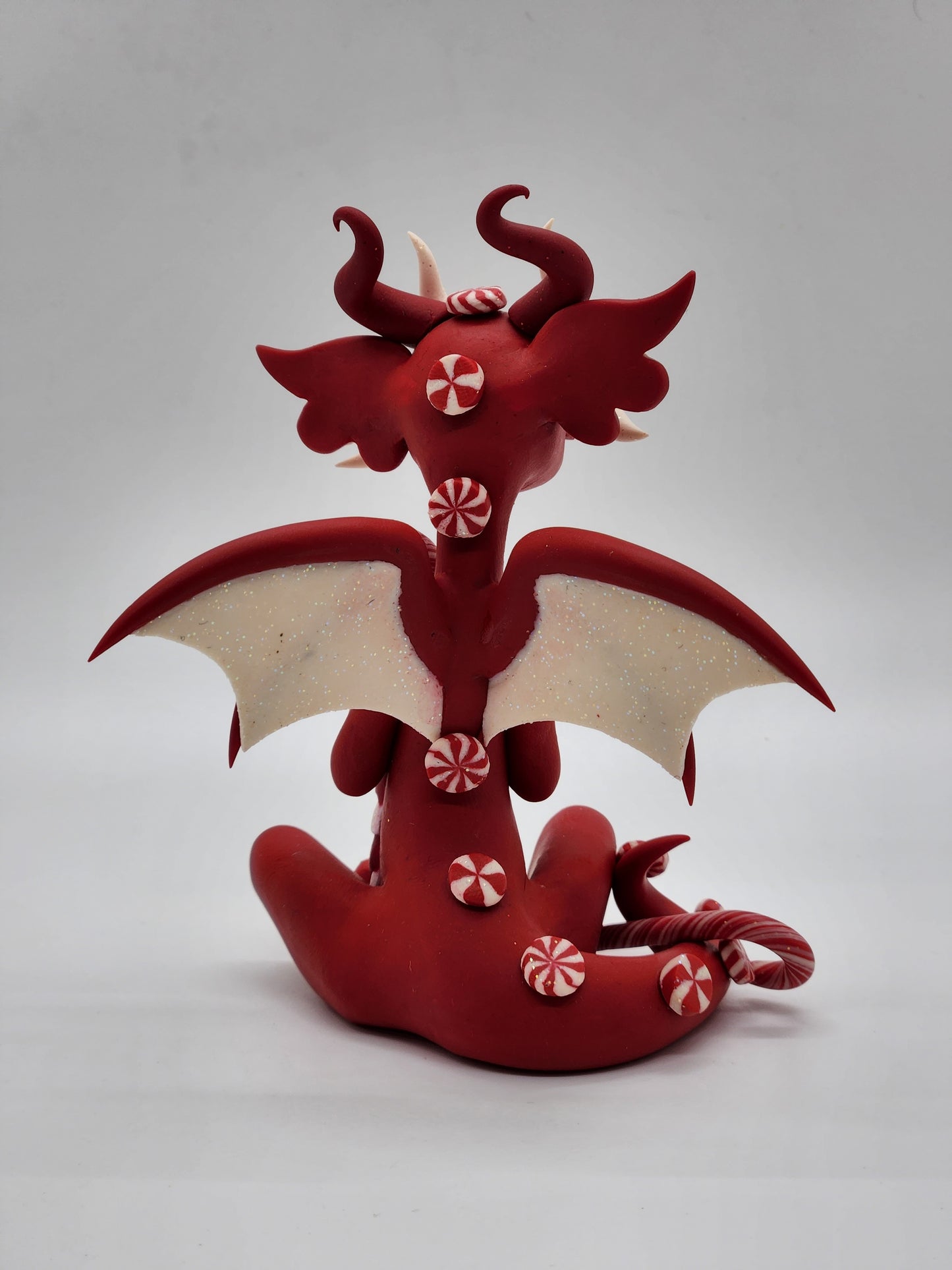 "Menth" red peppermint dragon sculpture