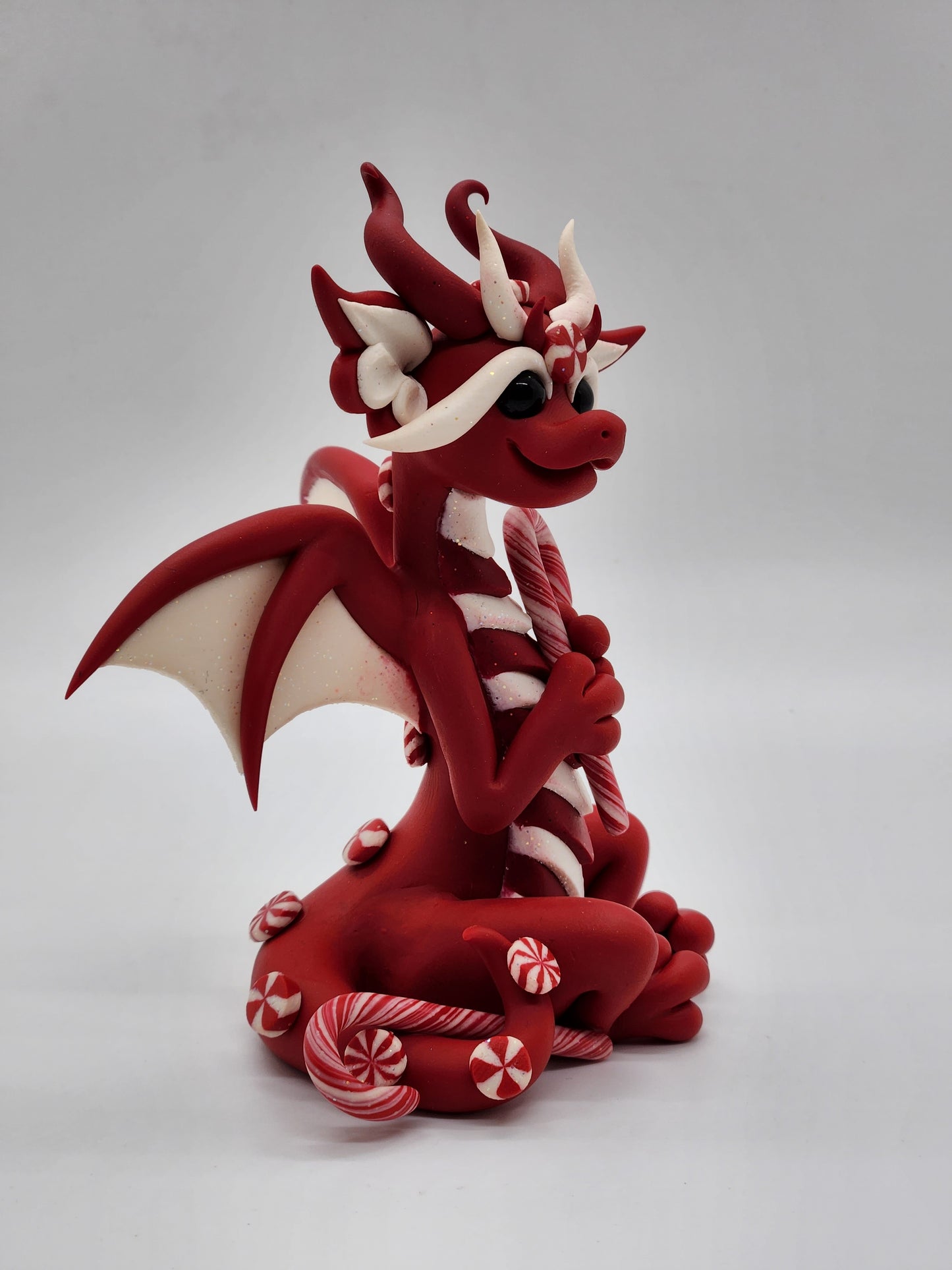 "Menth" red peppermint dragon sculpture