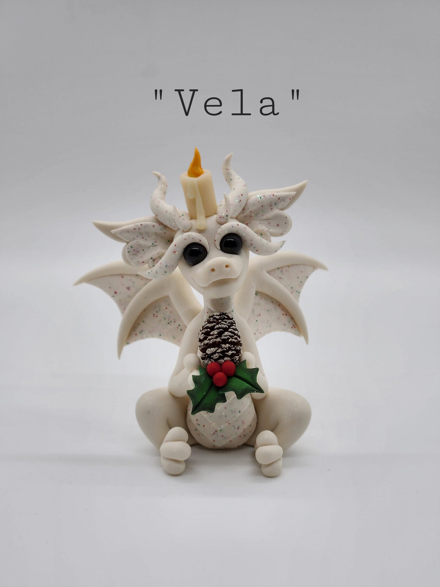 Christmas yule candle dragon sculpture