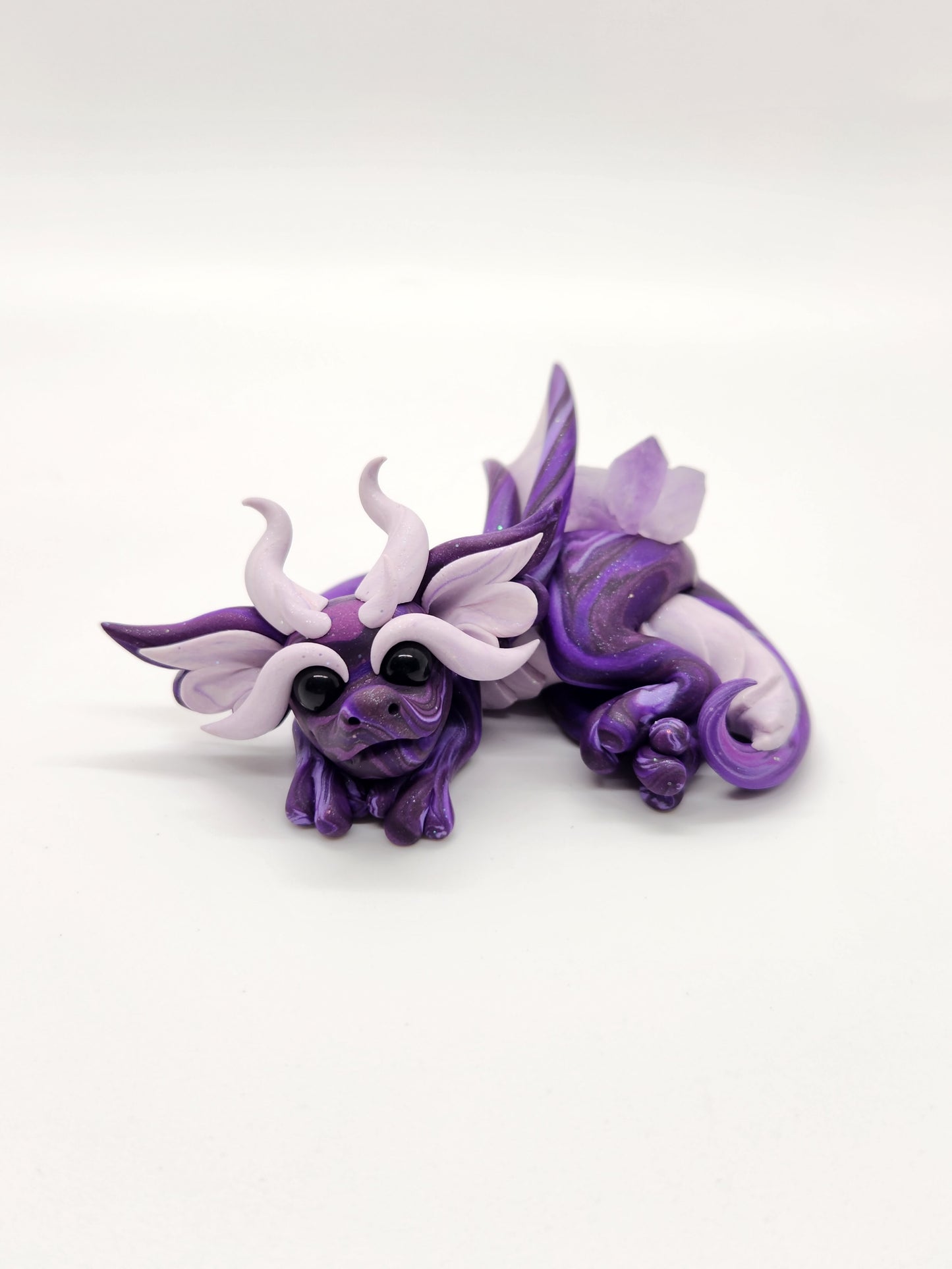 "Cura" purple dragon sculpture amethyst blind bag