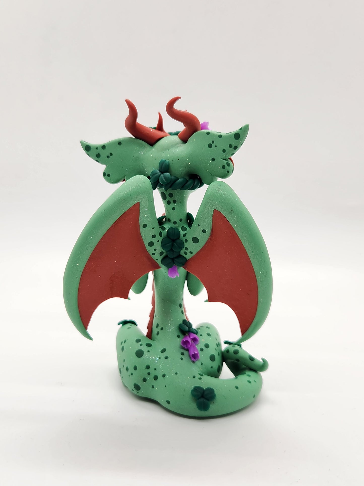 "Maeve" green irish dragon sculpture