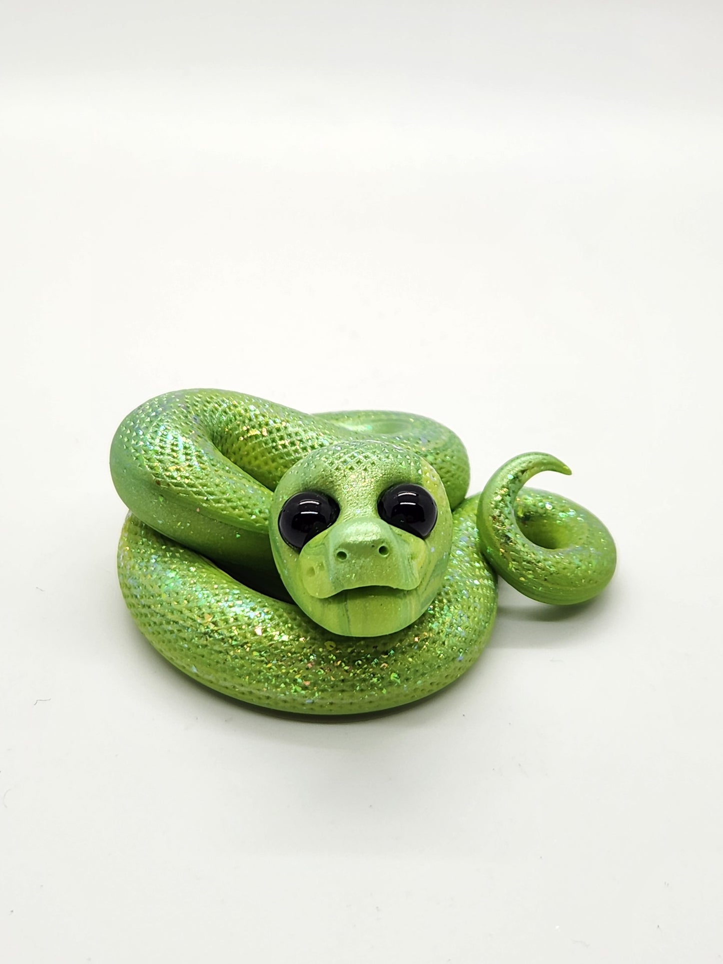 "Nathair" green snake sculpture