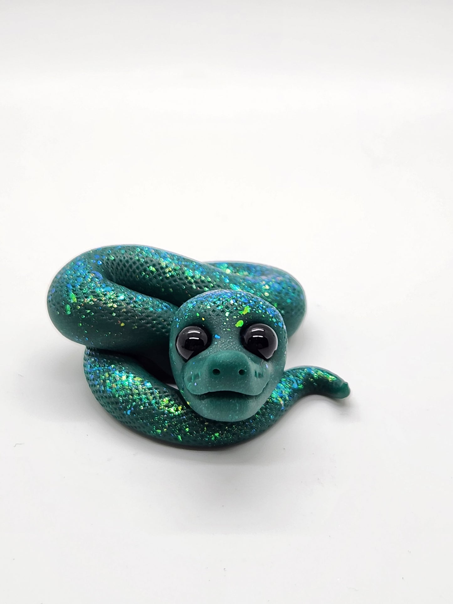 "Nathair" green snake sculpture