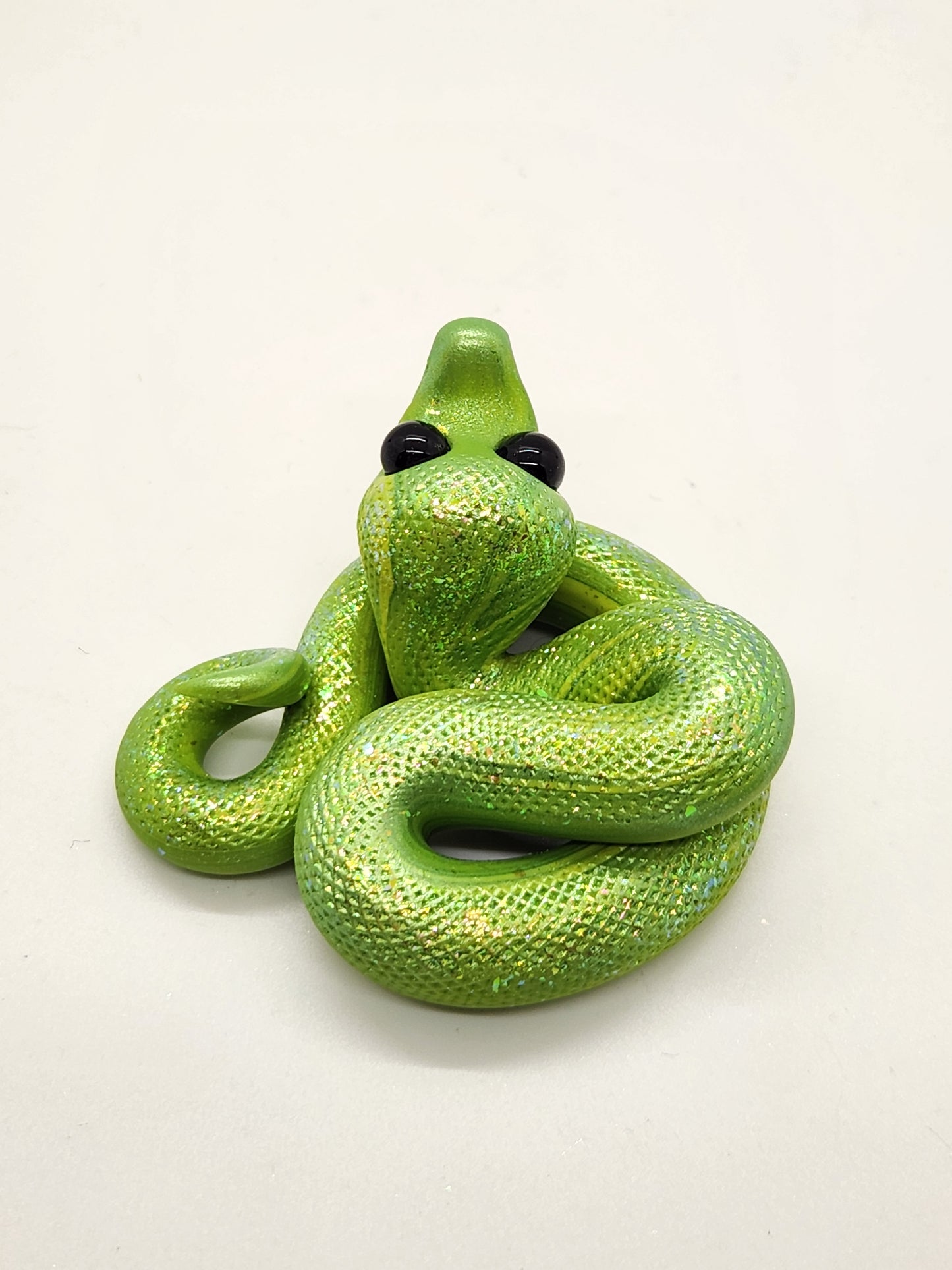 "Nathair" green snake sculpture