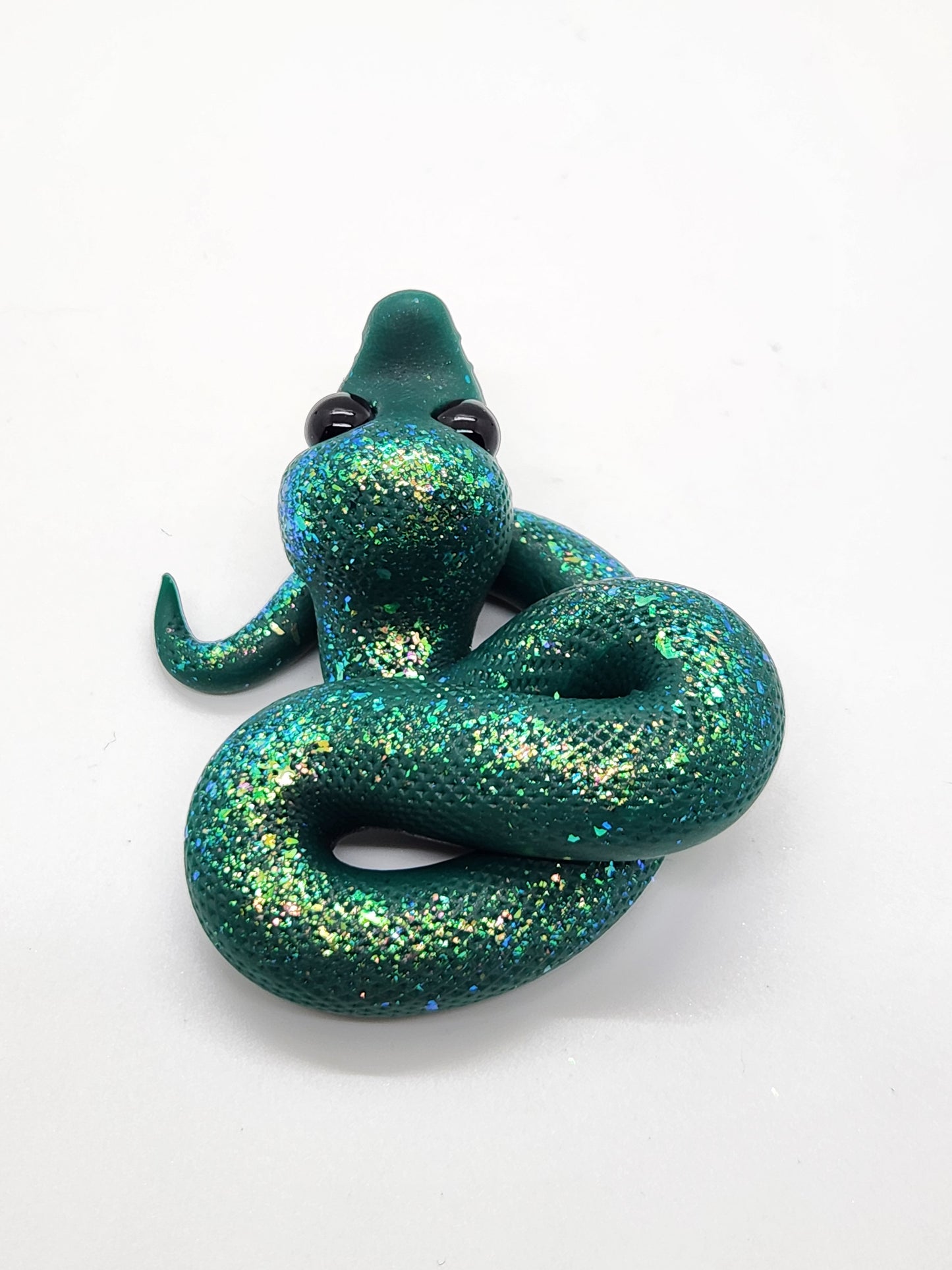 "Nathair" green snake sculpture