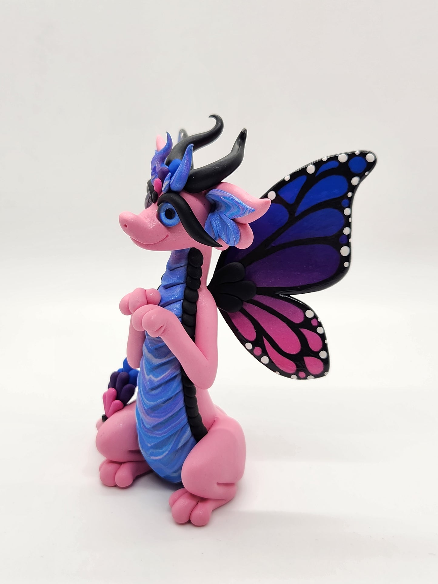 "Apatura" pink butterfly dragon sculpture