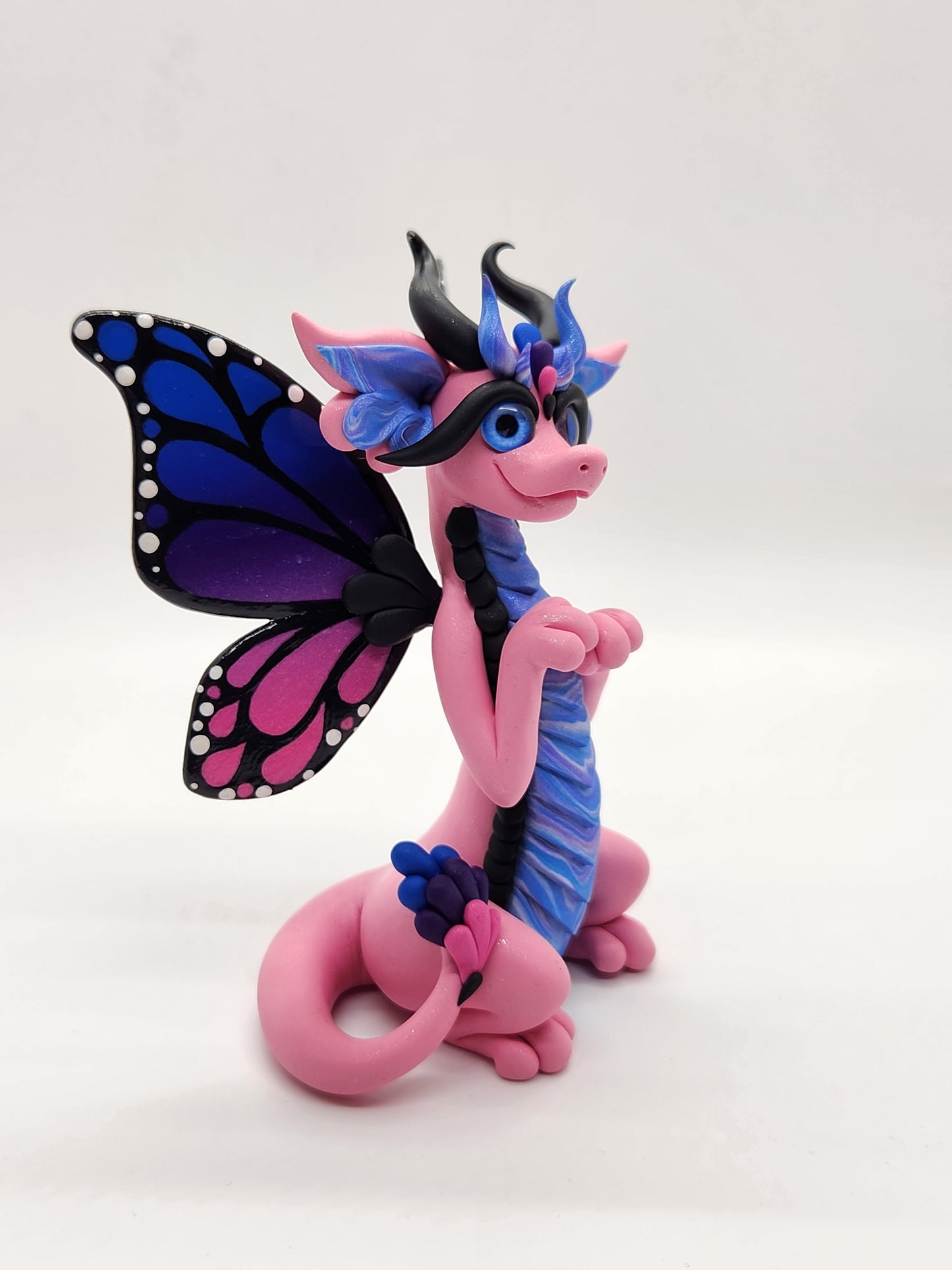 "Apatura" pink butterfly dragon sculpture