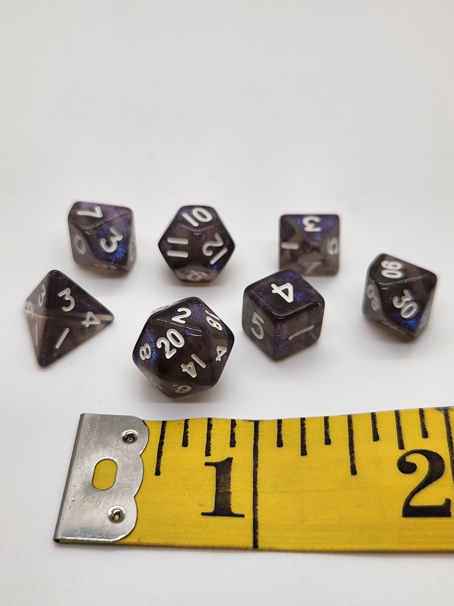 "Bach" black mini dice set dragon sculpture